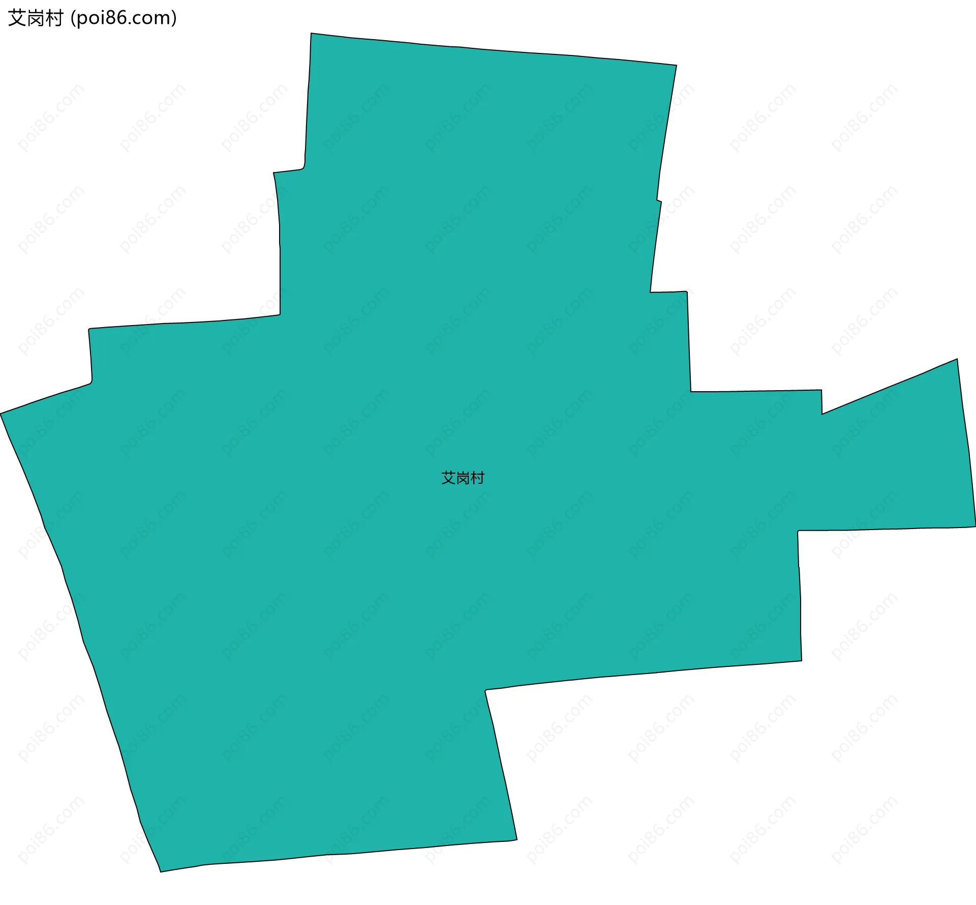 艾岗村边界地图