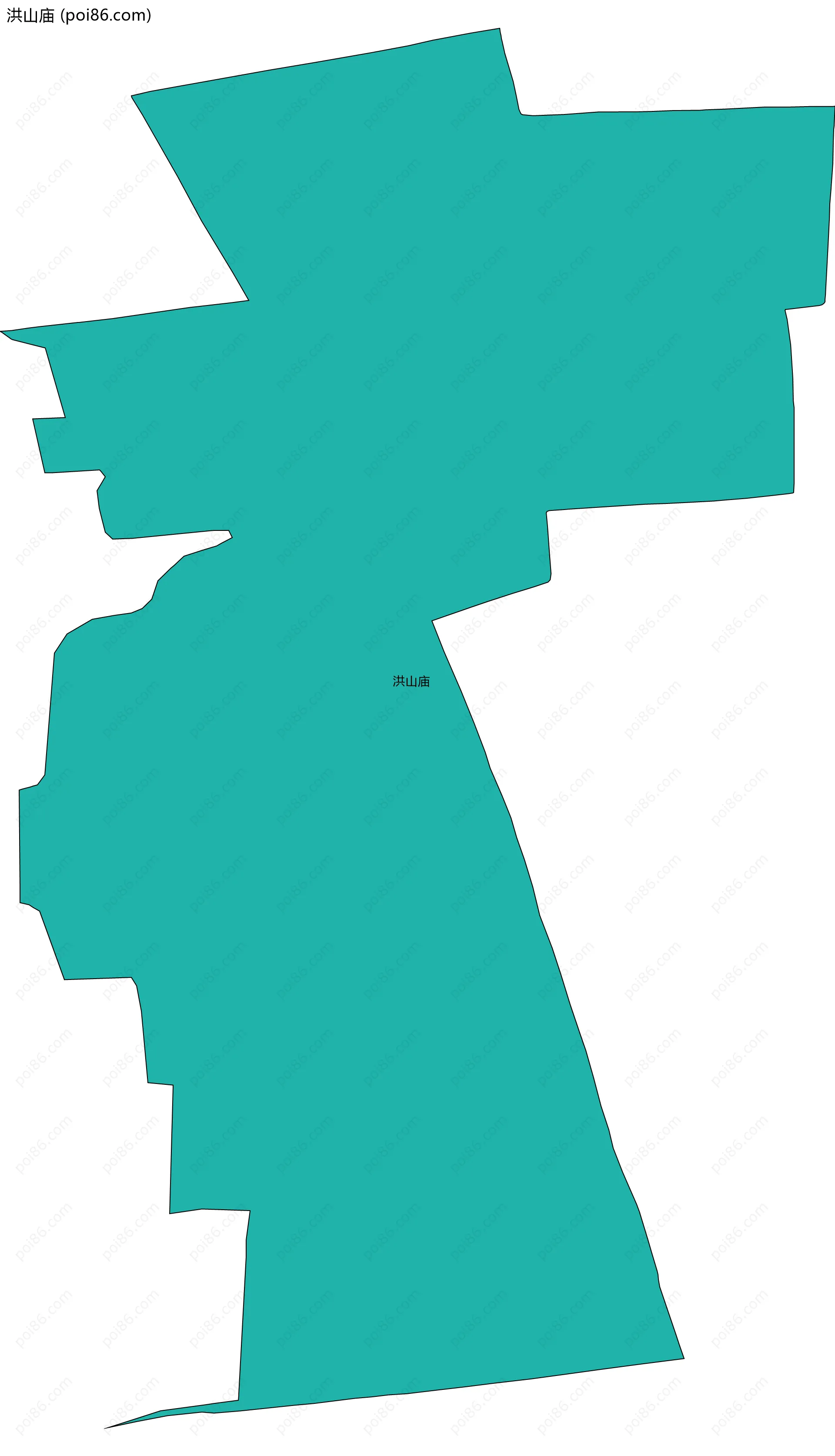 洪山庙边界地图