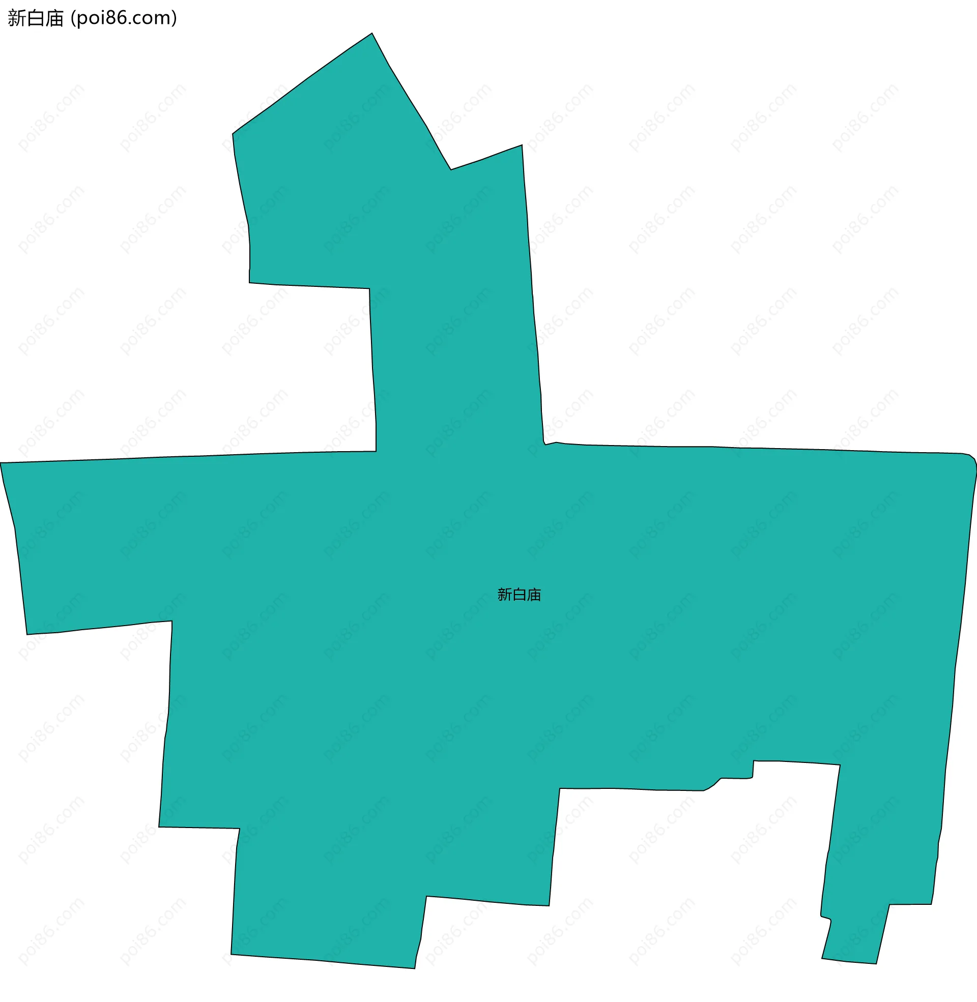新白庙边界地图