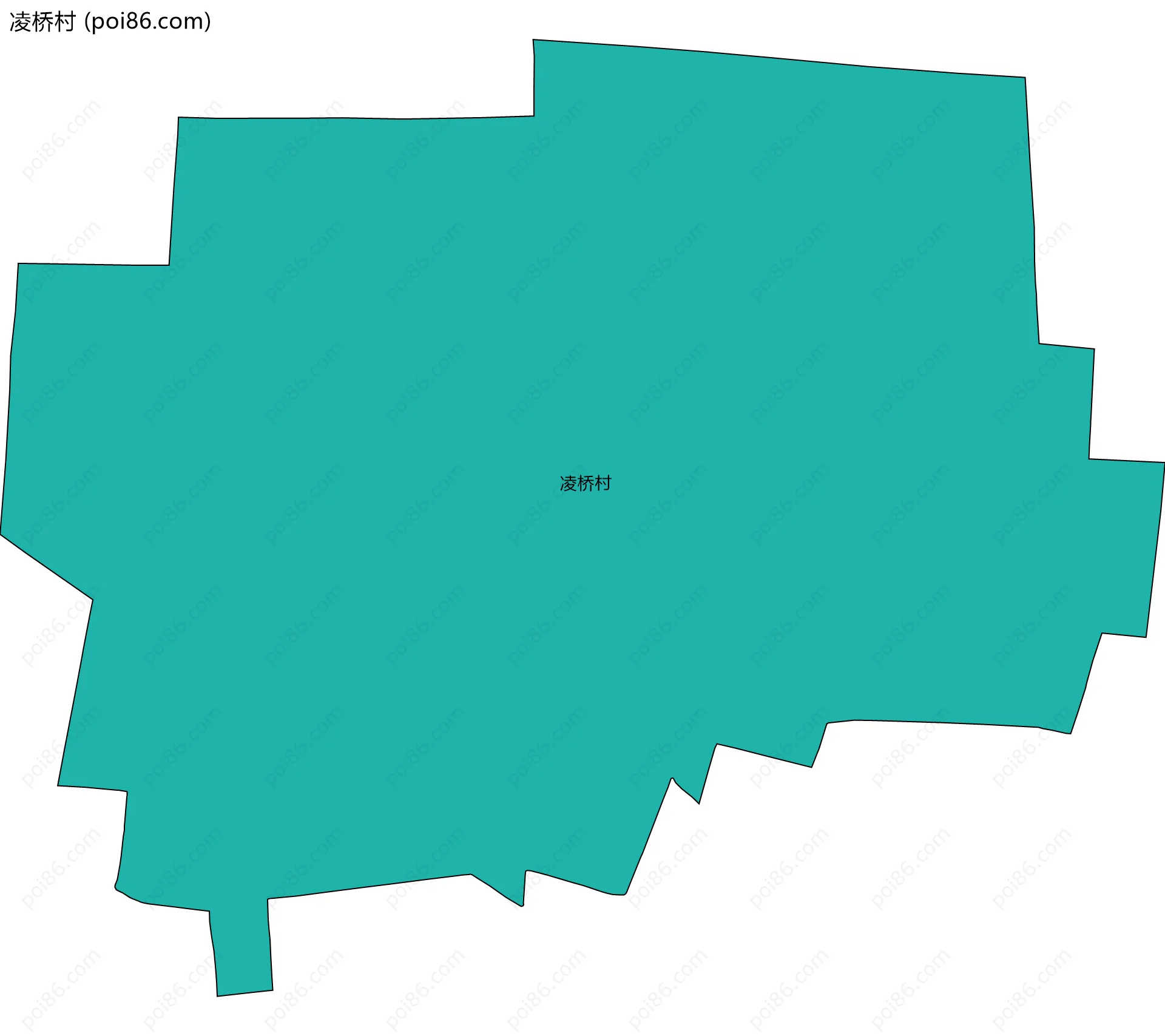 凌桥村边界地图