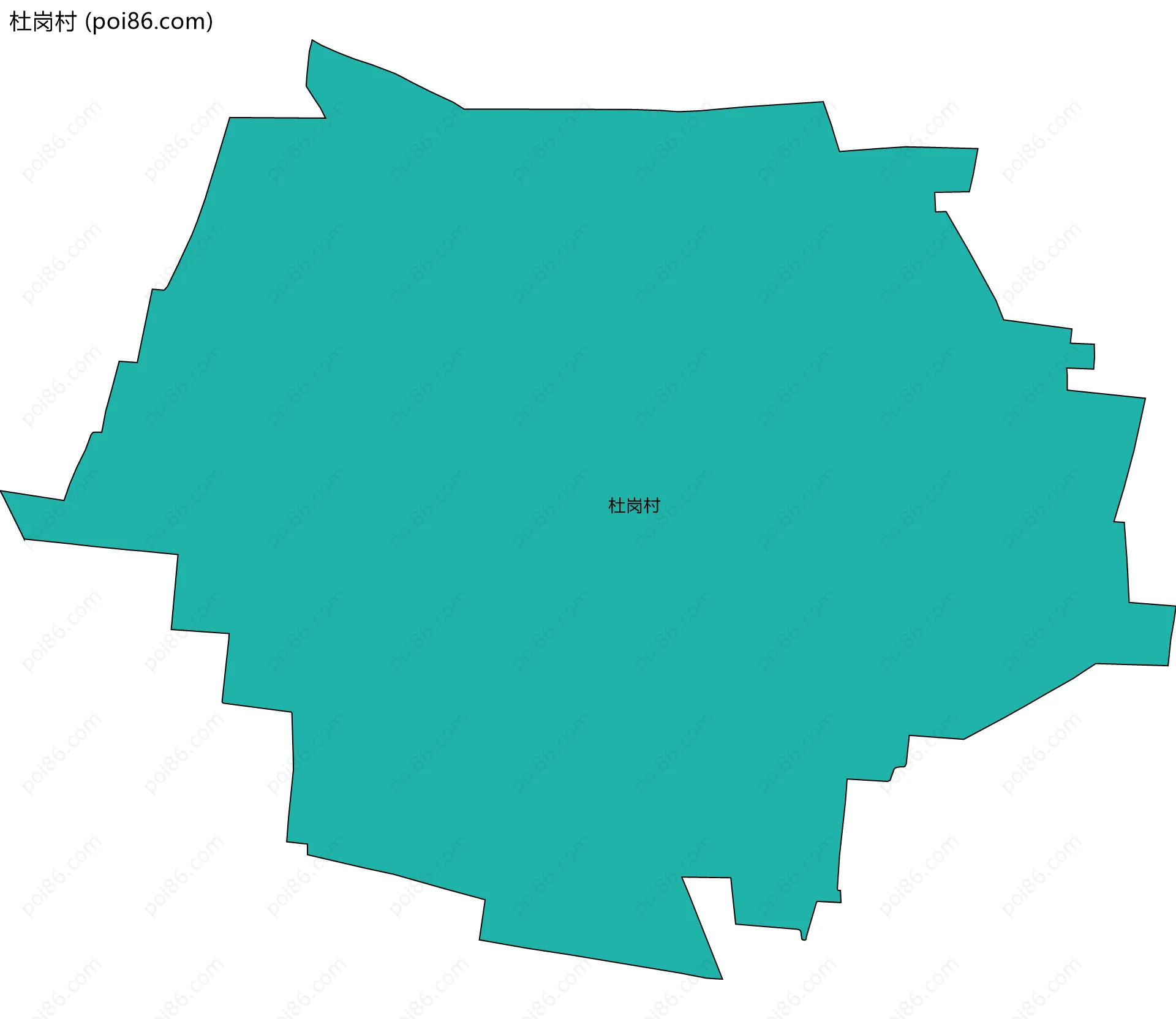 杜岗村边界地图