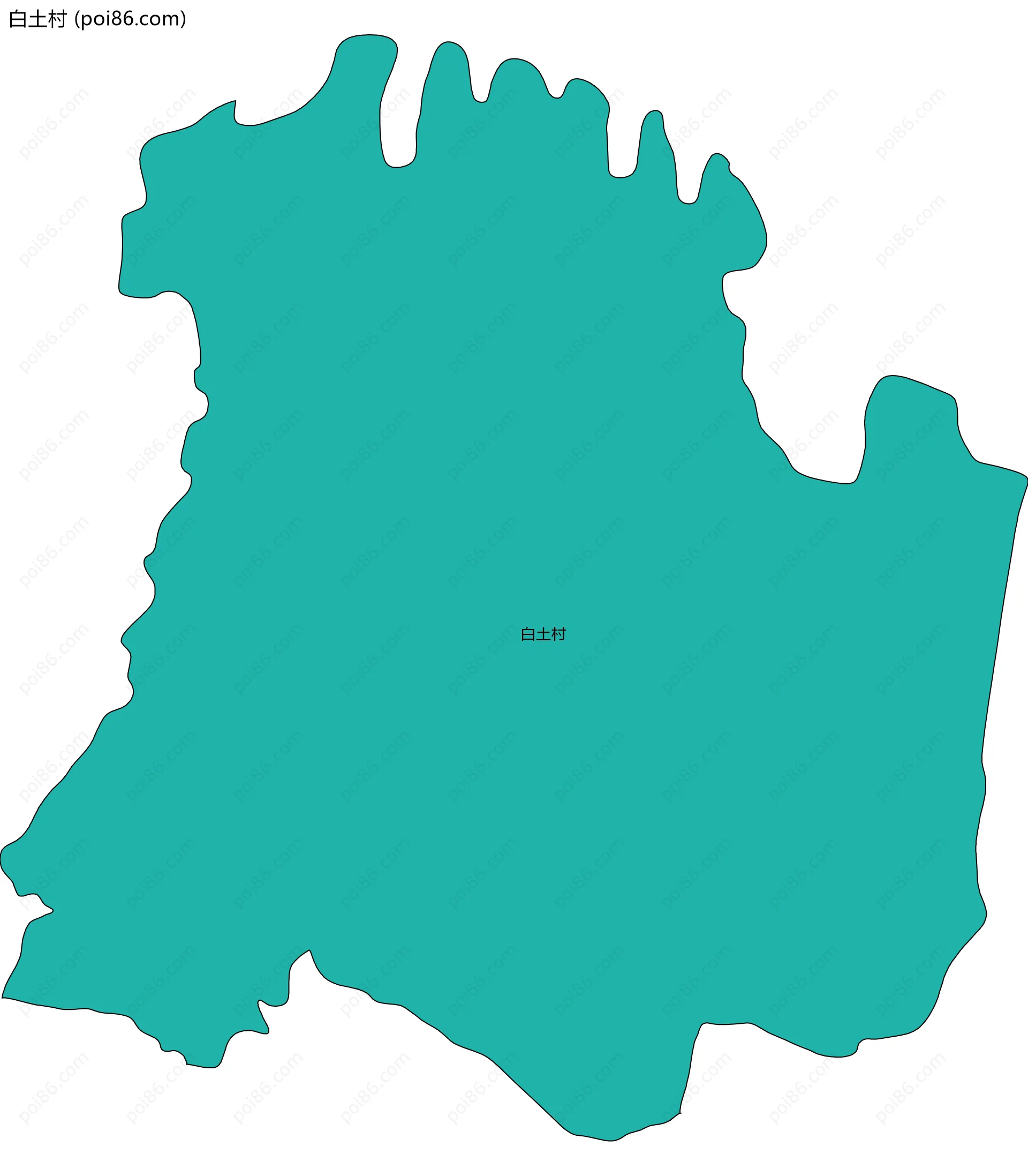 白土村边界地图