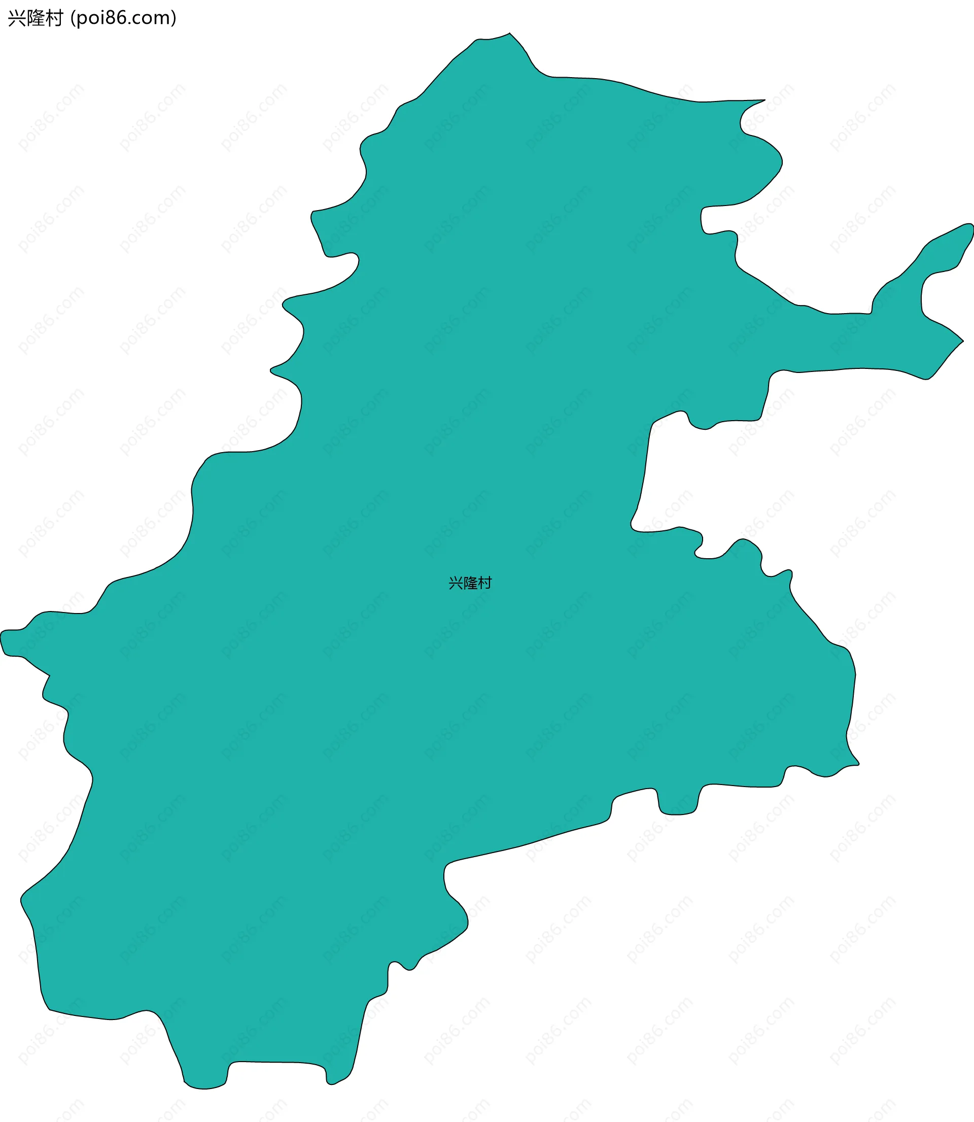 兴隆村边界地图