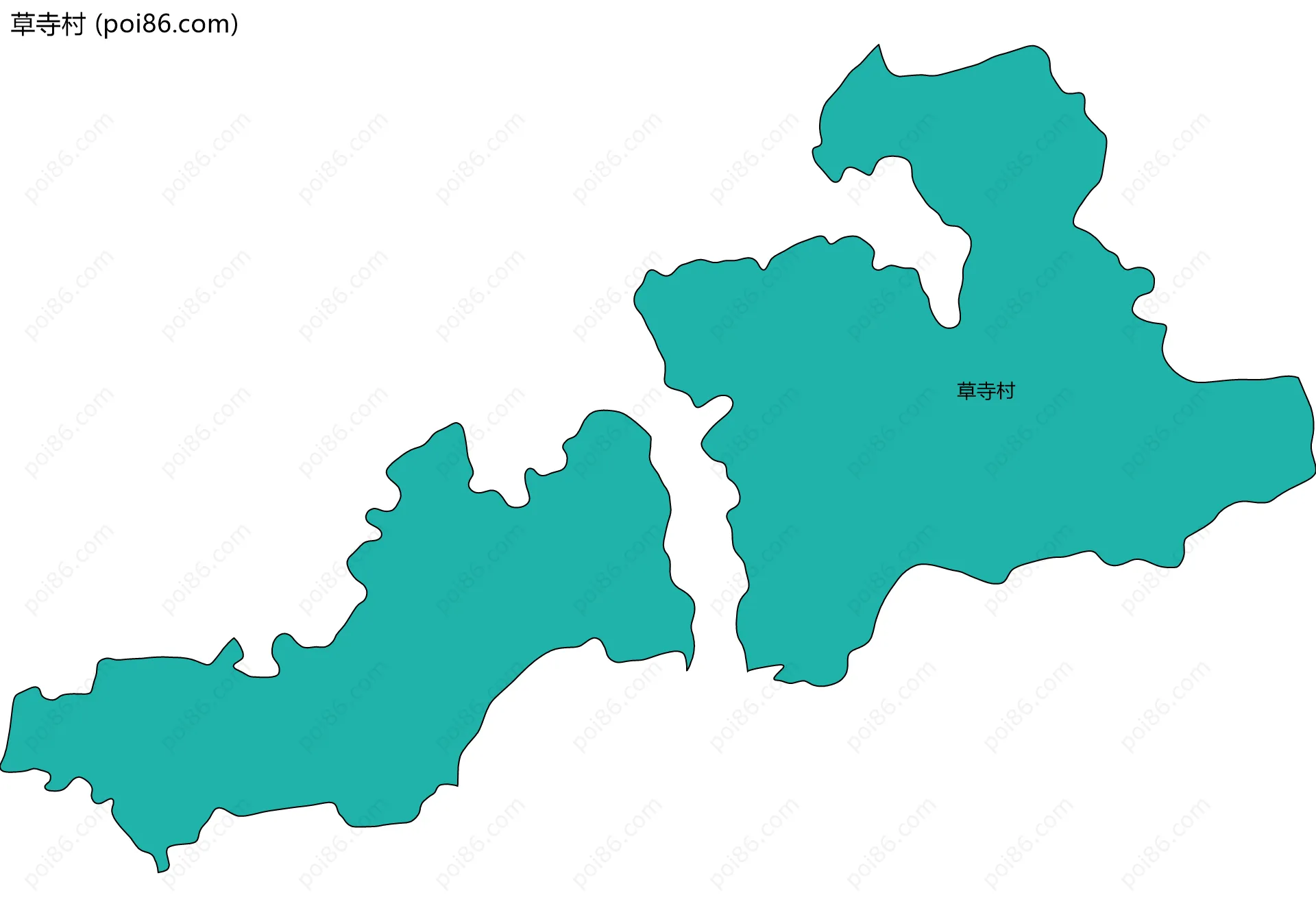 草寺村边界地图