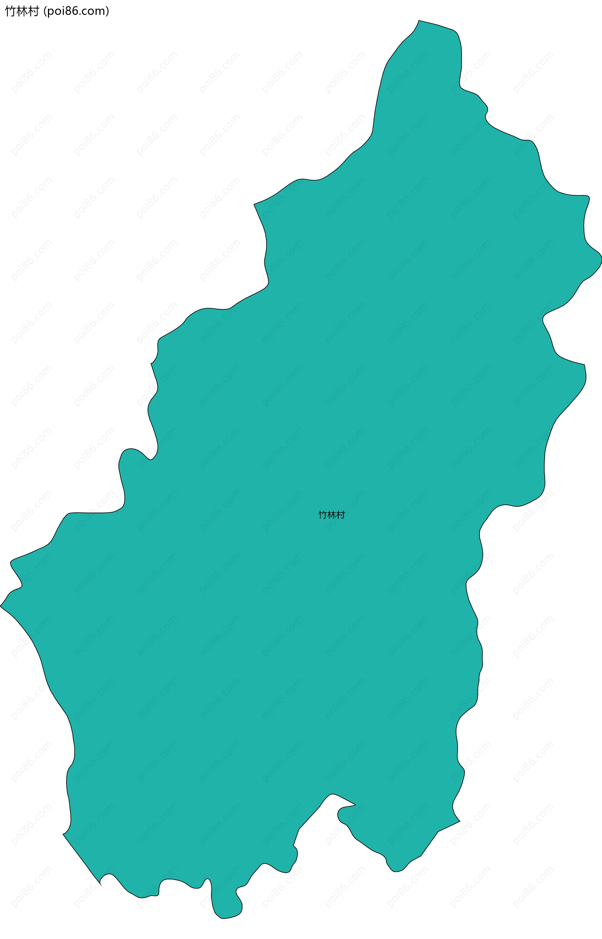 竹林村边界地图