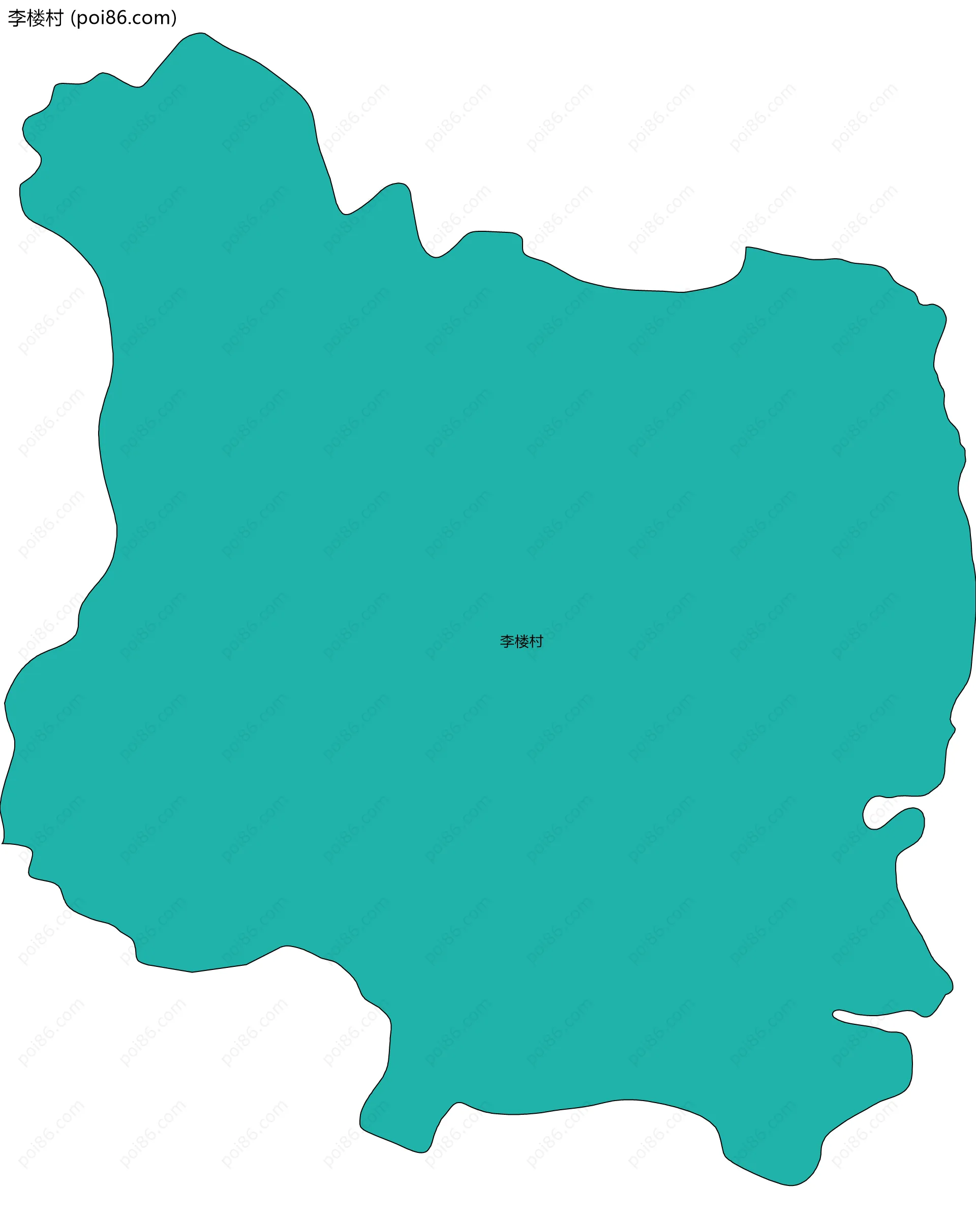 李楼村边界地图