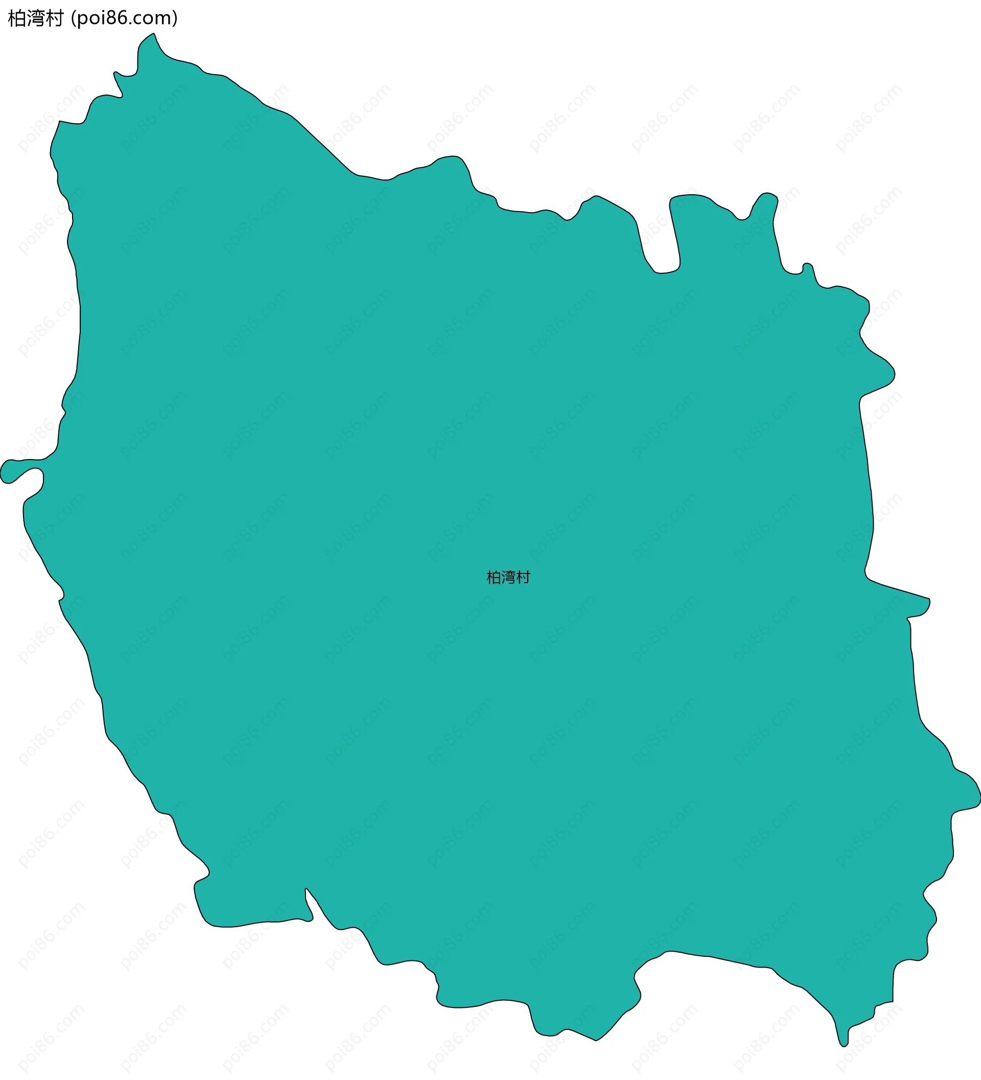 柏湾村边界地图