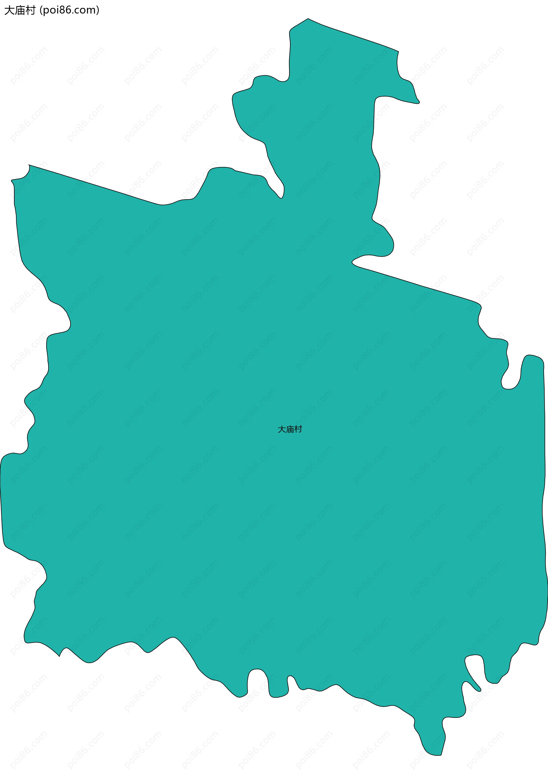 大庙村边界地图