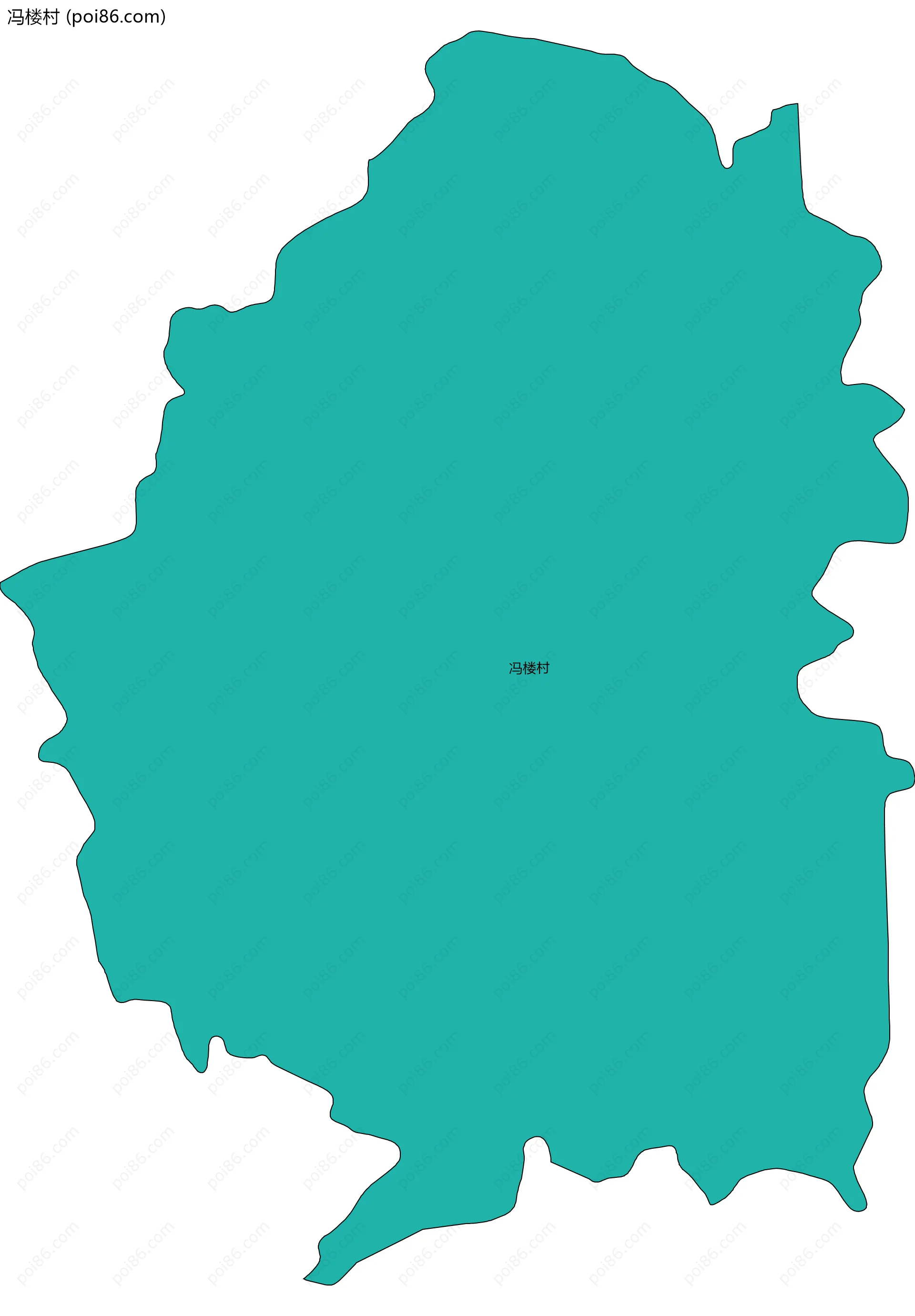 冯楼村边界地图