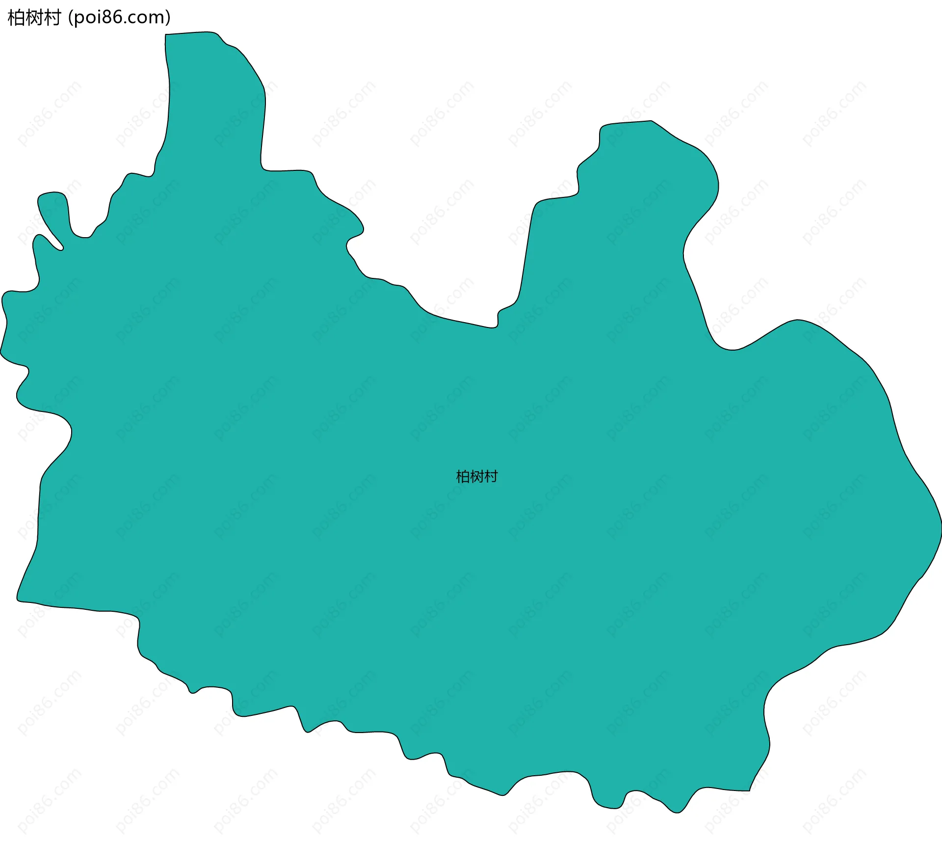 柏树村边界地图