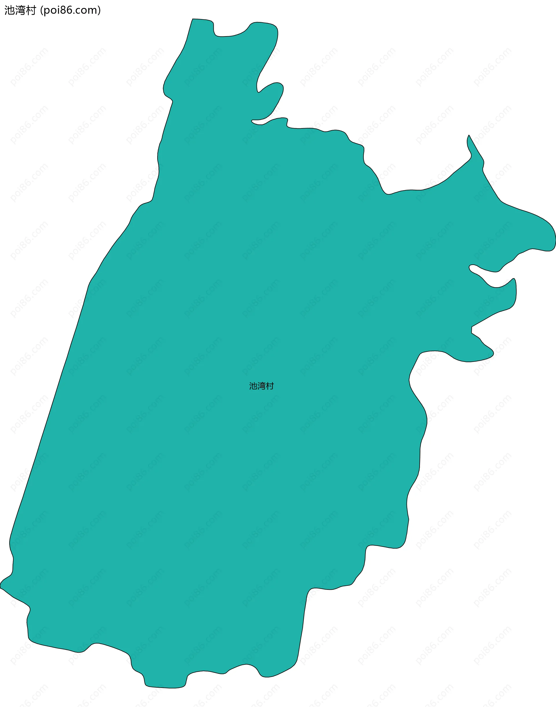 池湾村边界地图