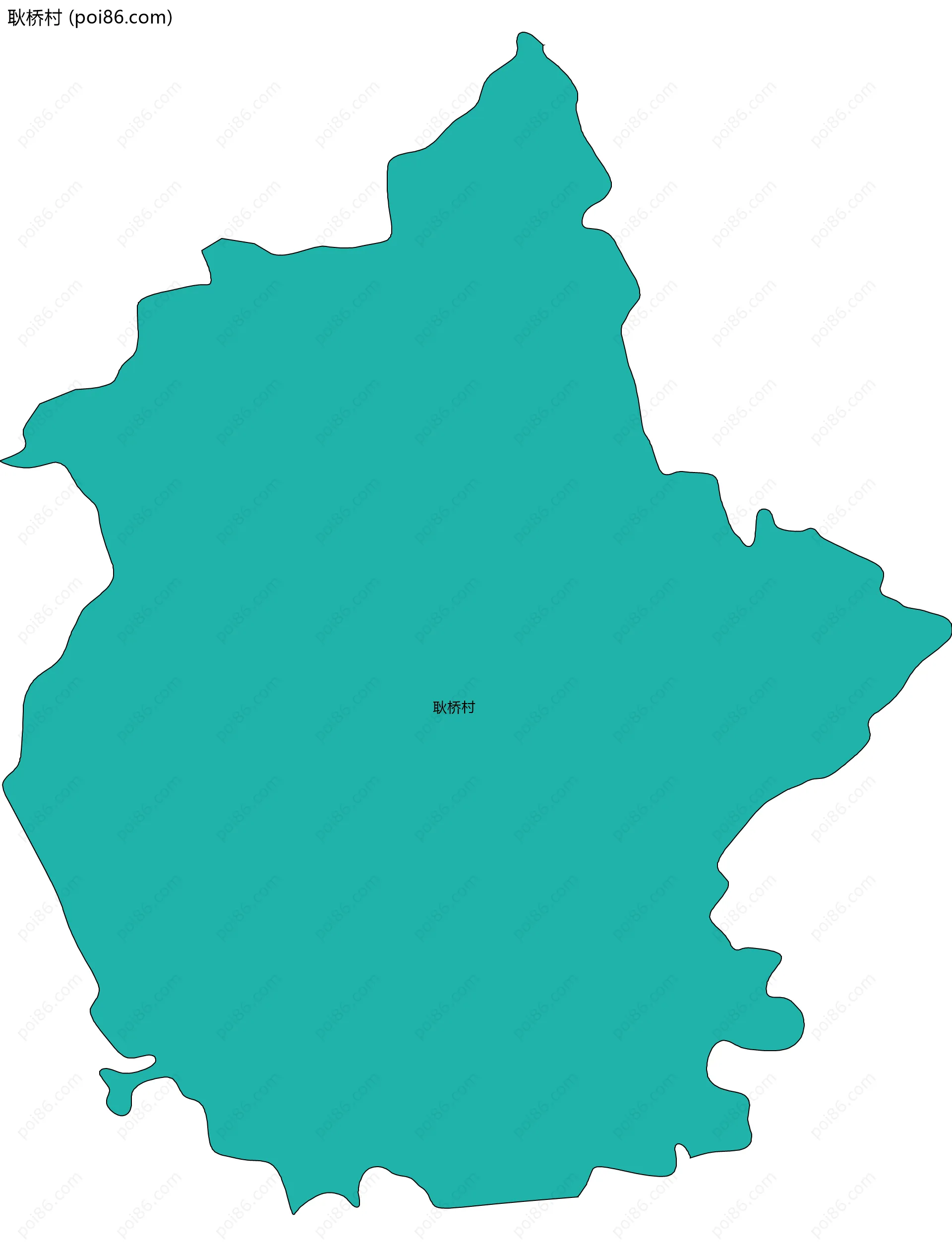 耿桥村边界地图