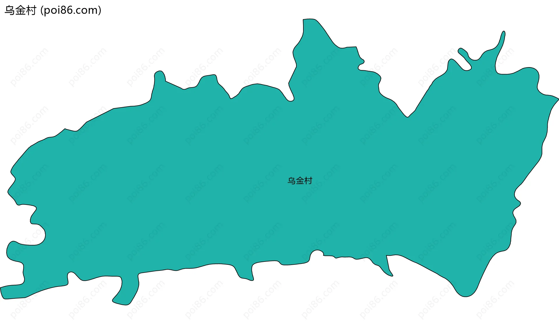 乌金村边界地图