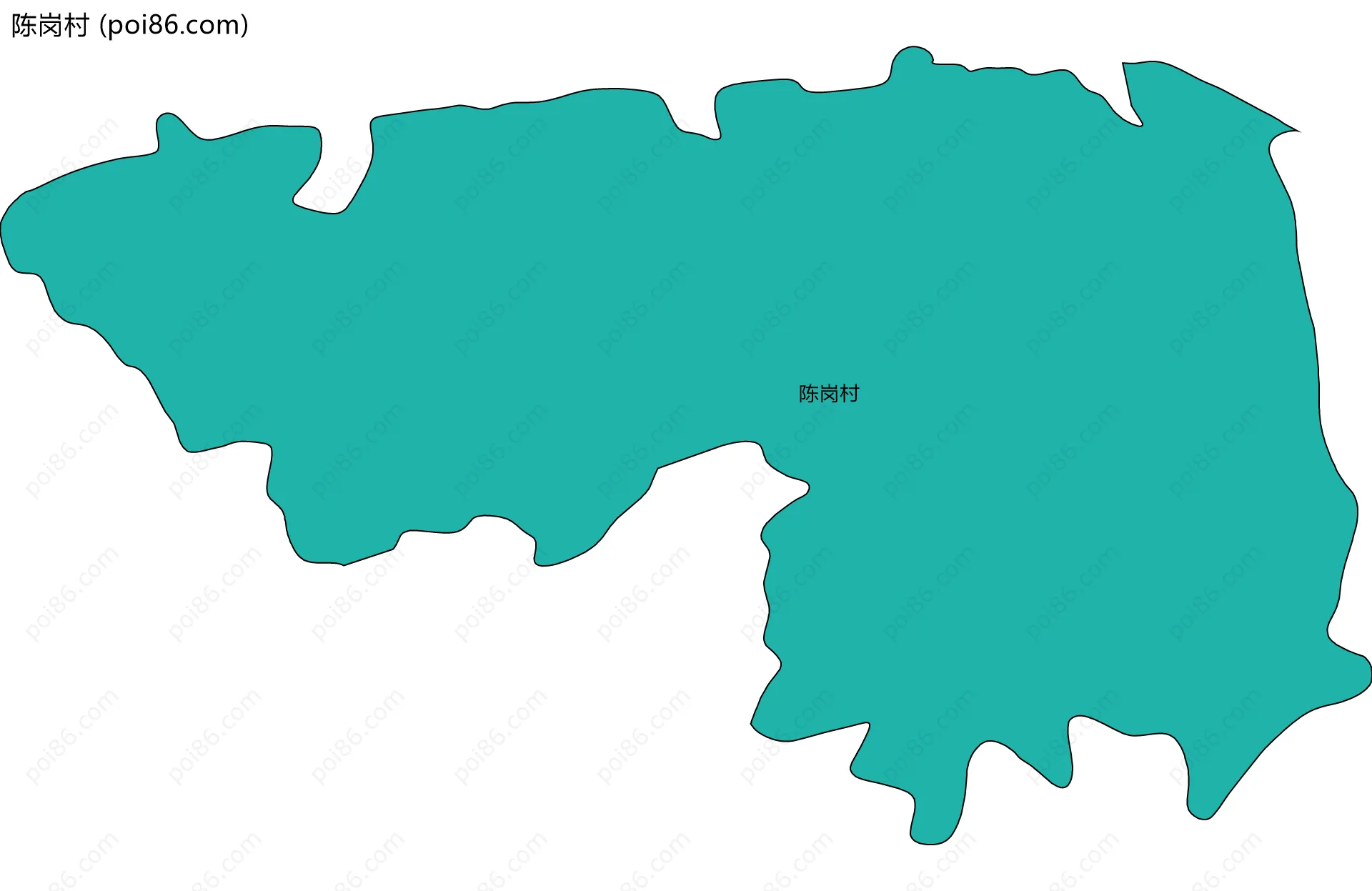 陈岗村边界地图