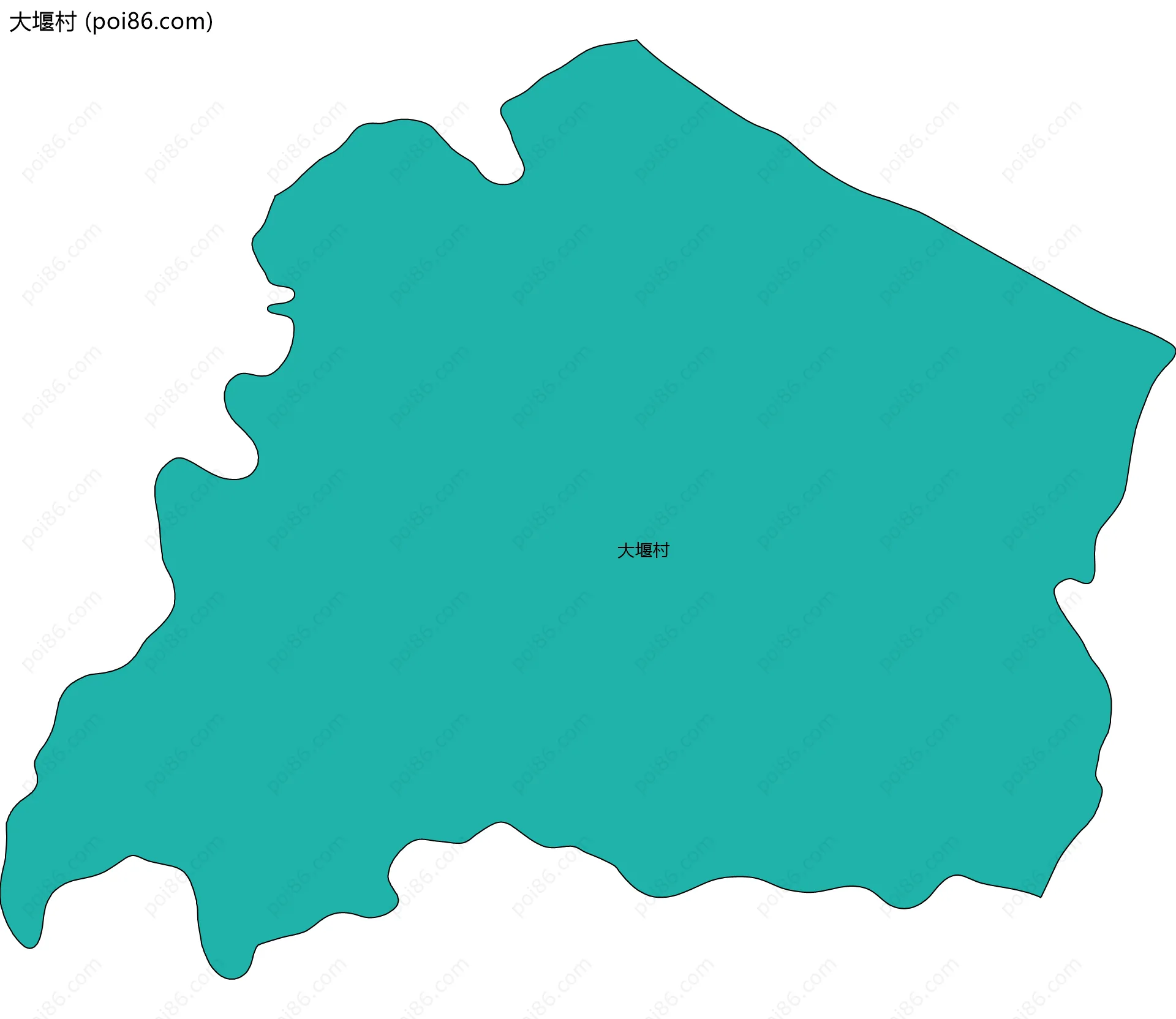 大堰村边界地图