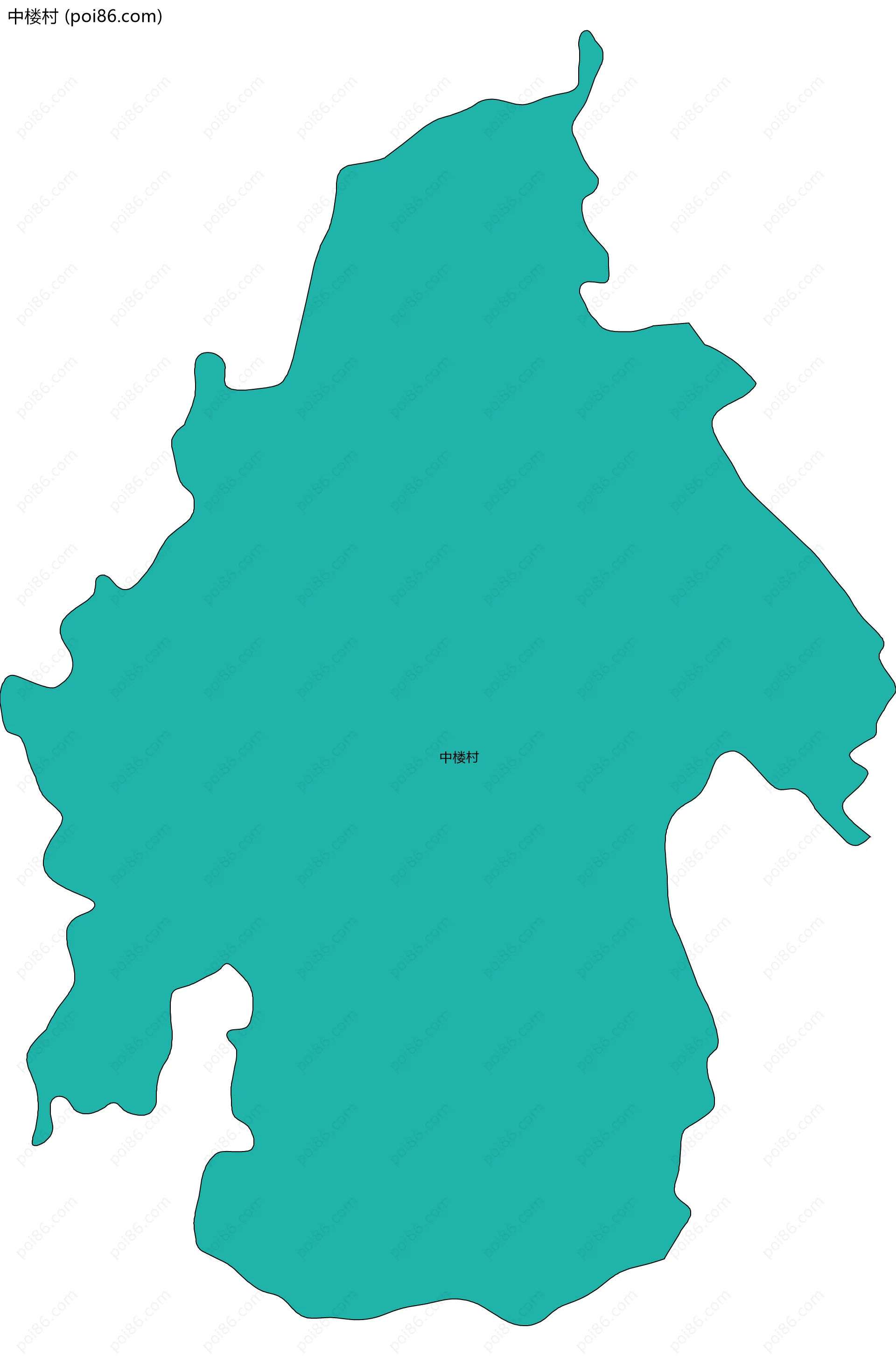 中楼村边界地图