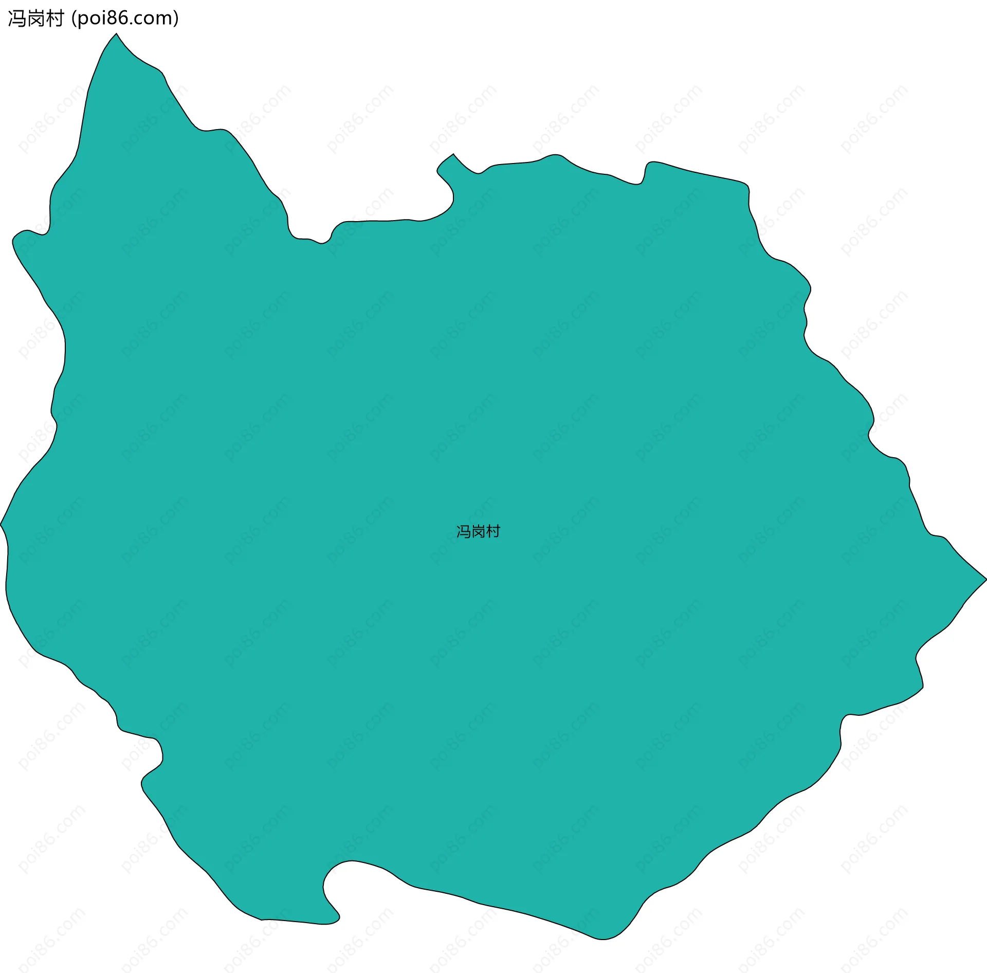 冯岗村边界地图