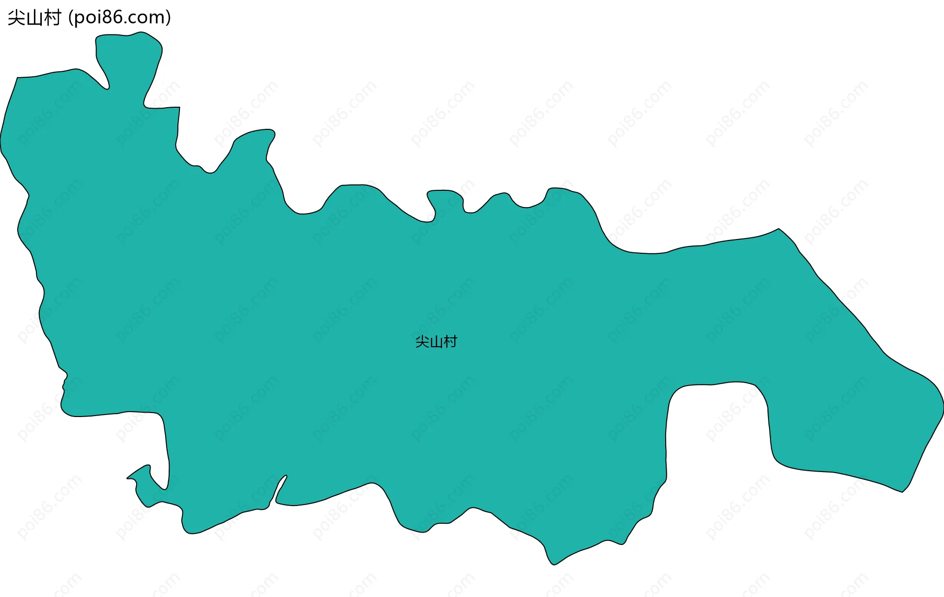 尖山村边界地图