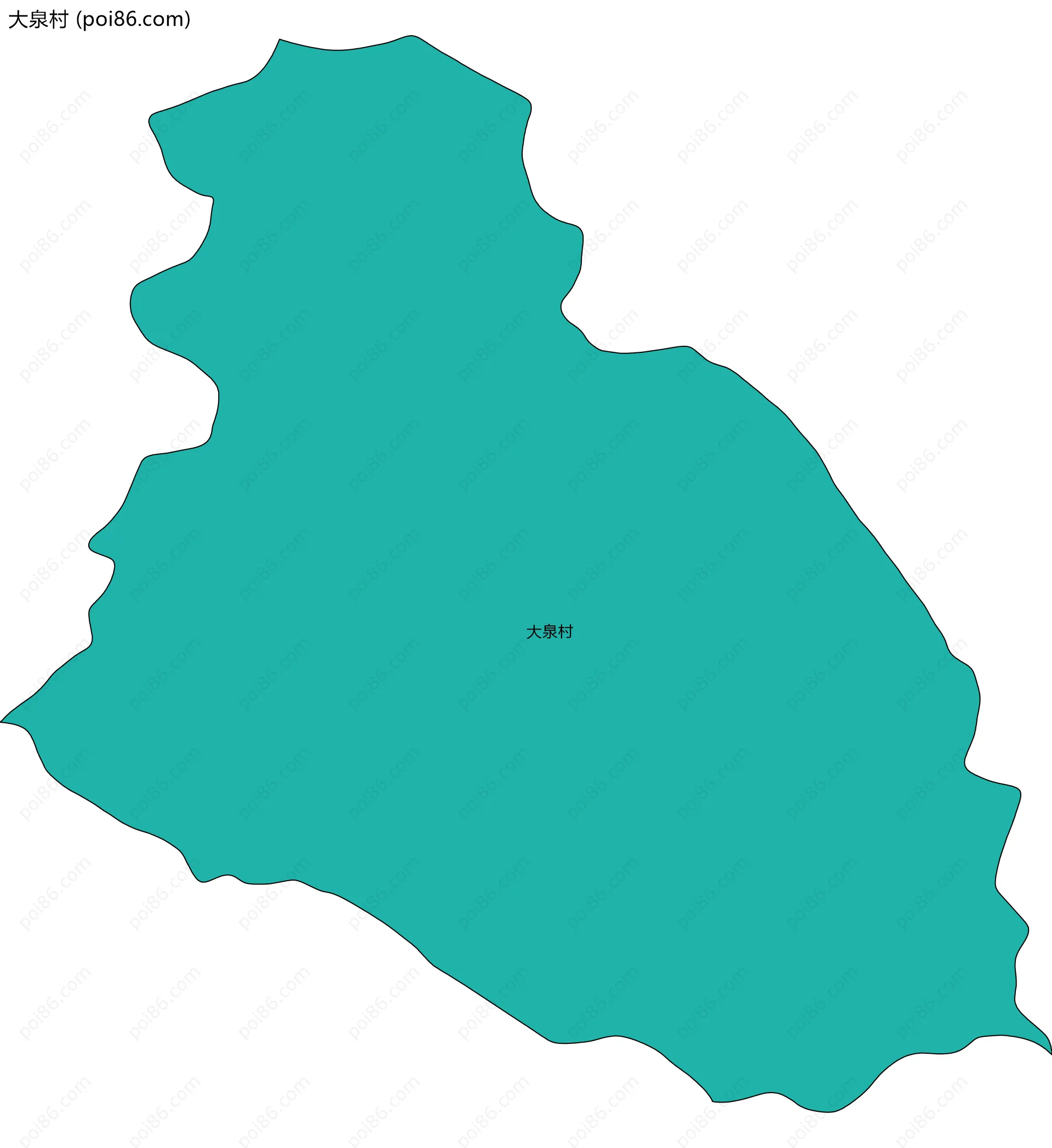 大泉村边界地图