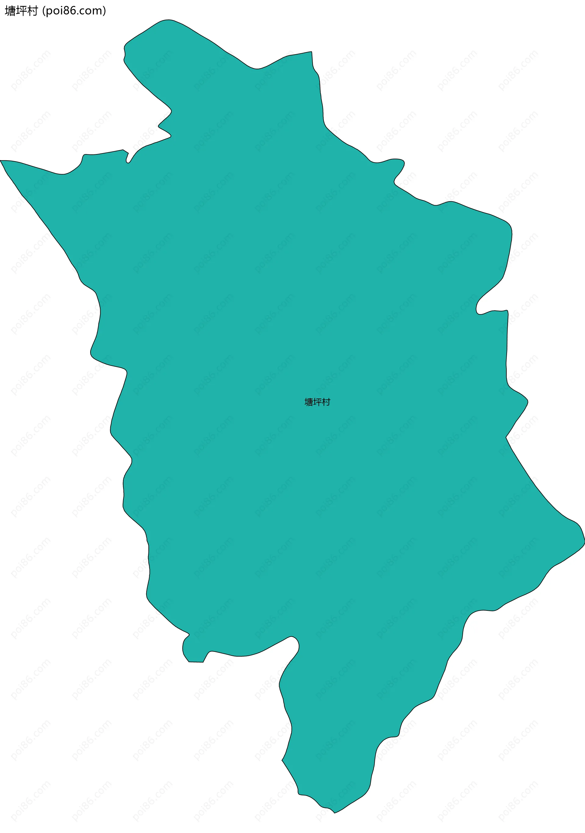 塘坪村边界地图