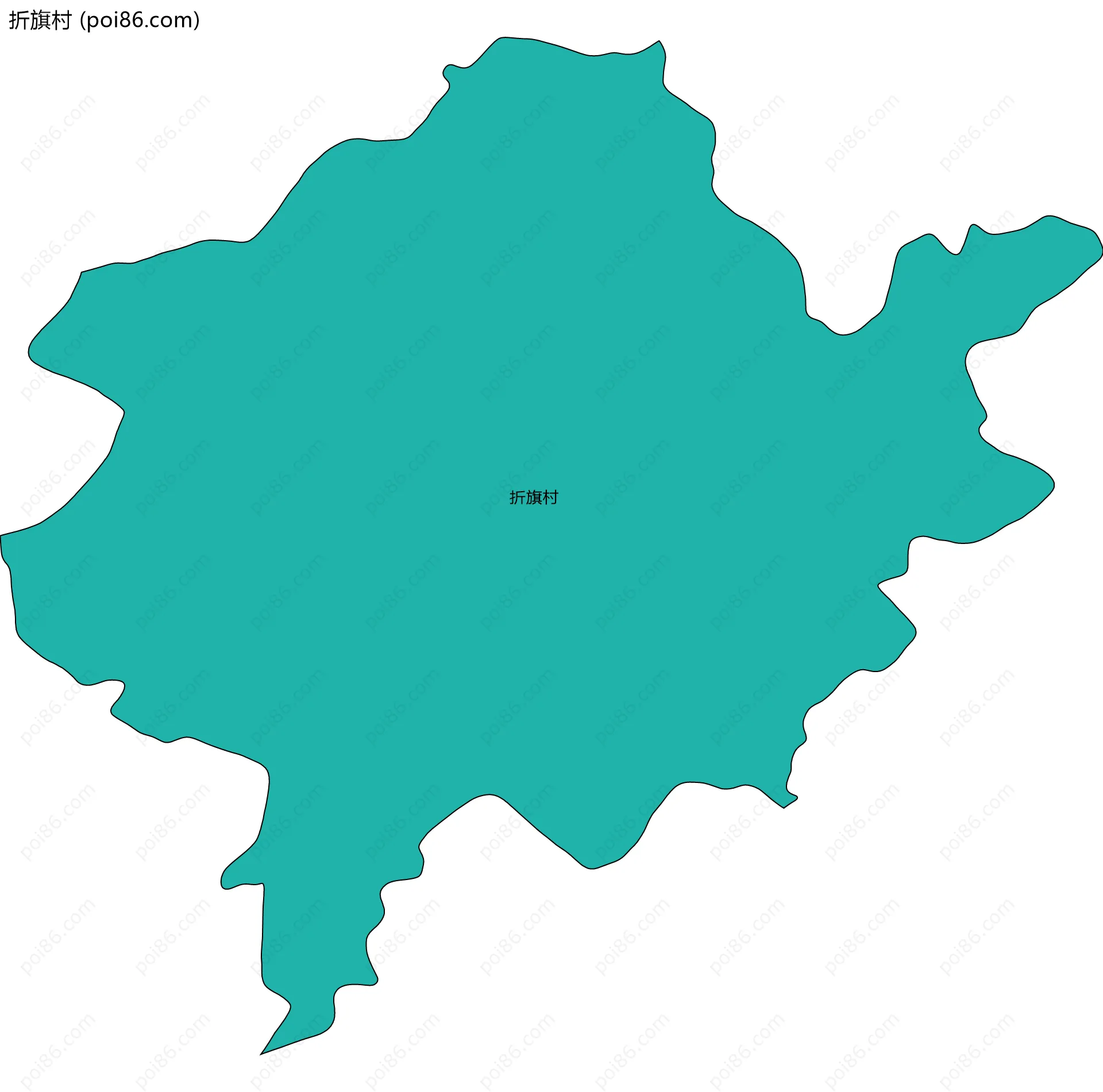 折旗村边界地图