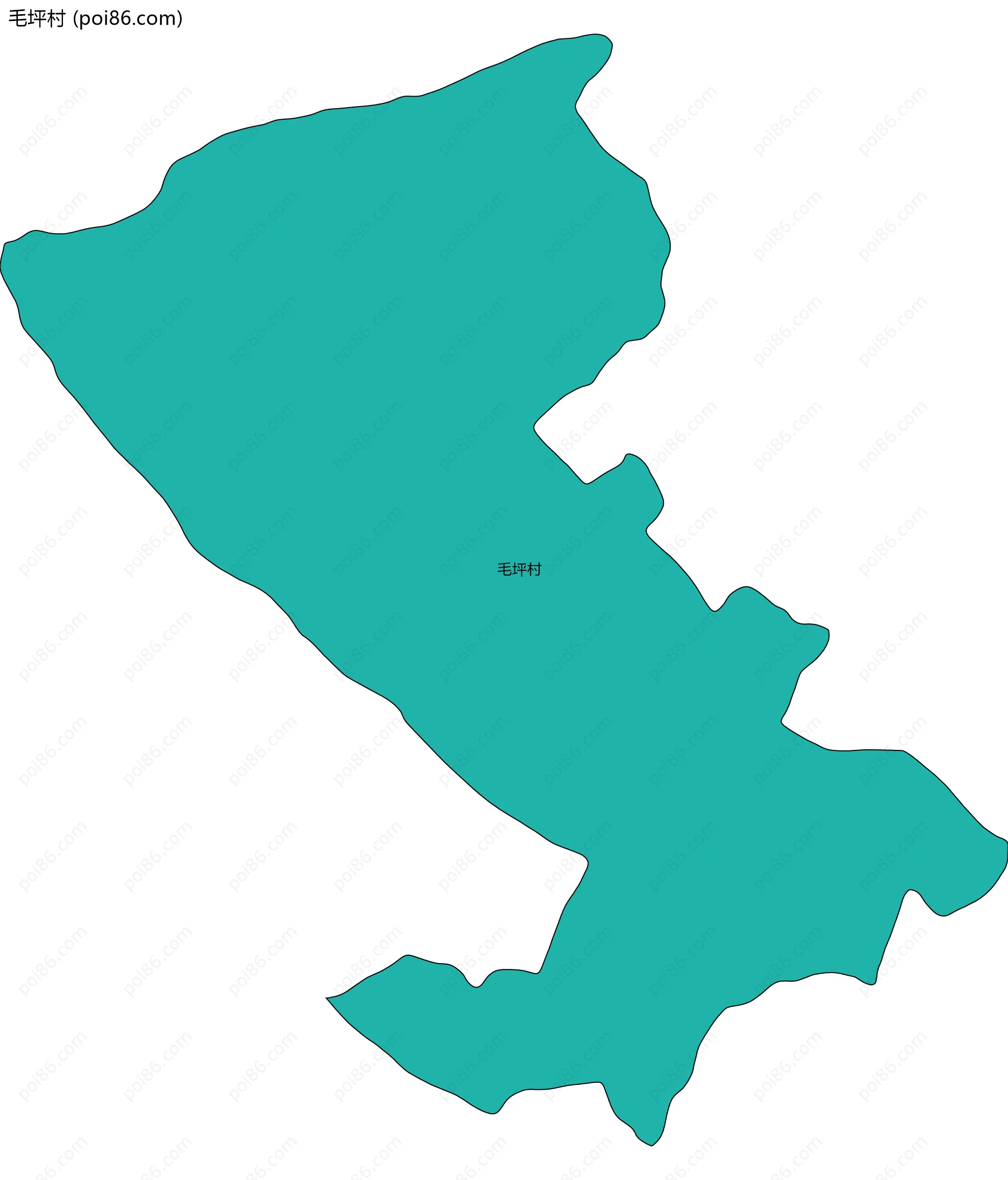 毛坪村边界地图