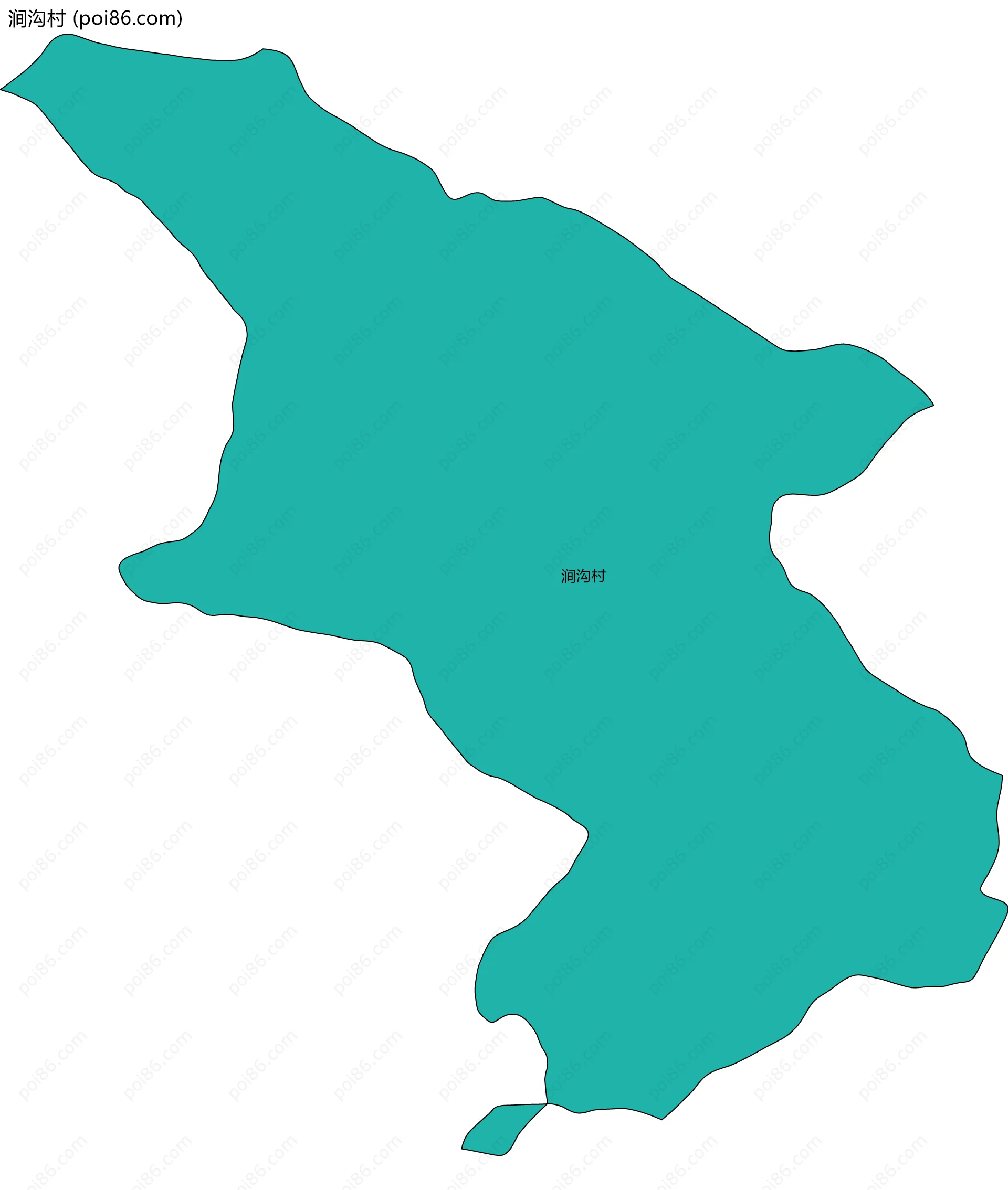 涧沟村边界地图