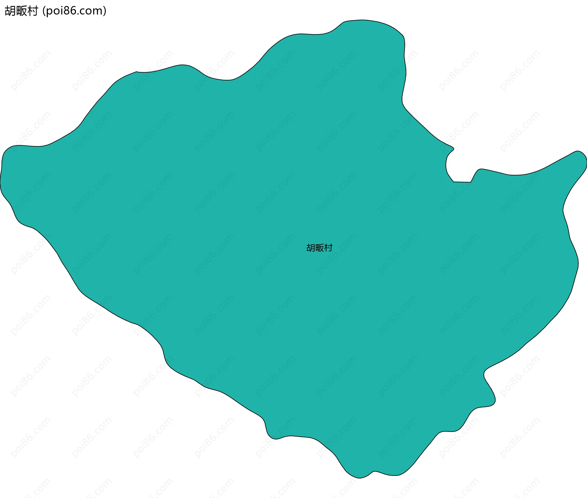 胡畈村边界地图