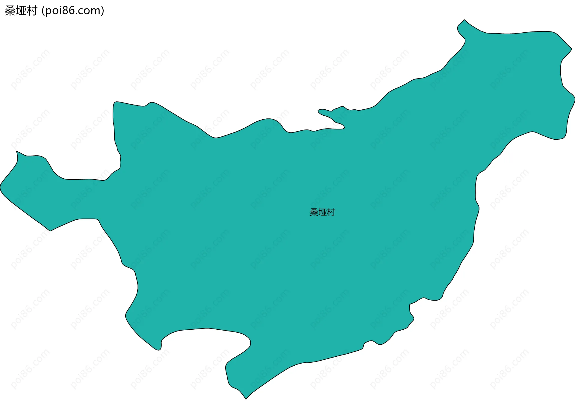 桑垭村边界地图