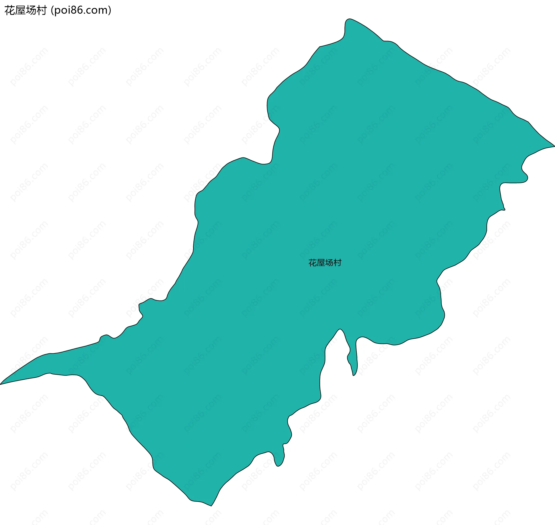 花屋场村边界地图
