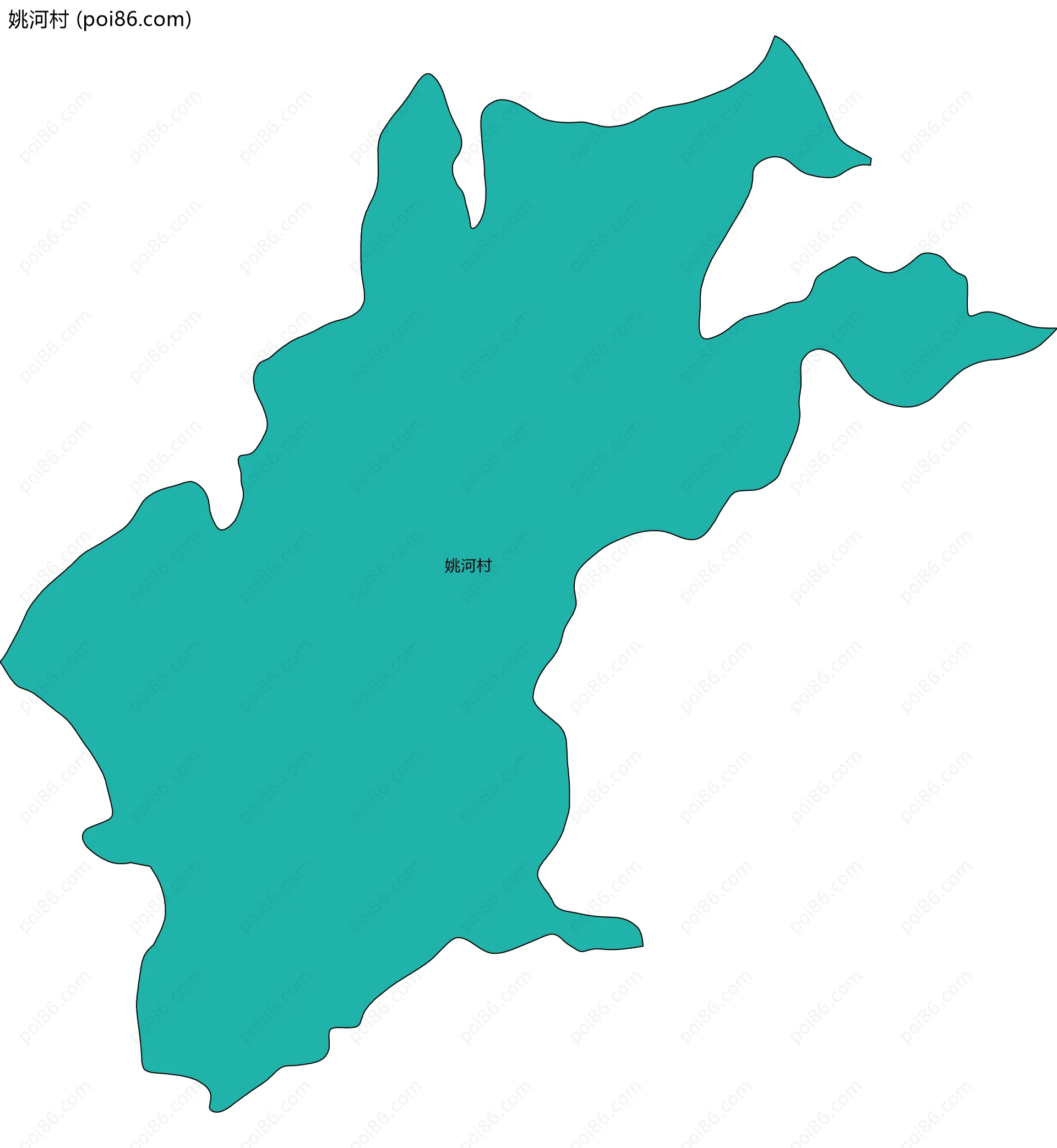 姚河村边界地图