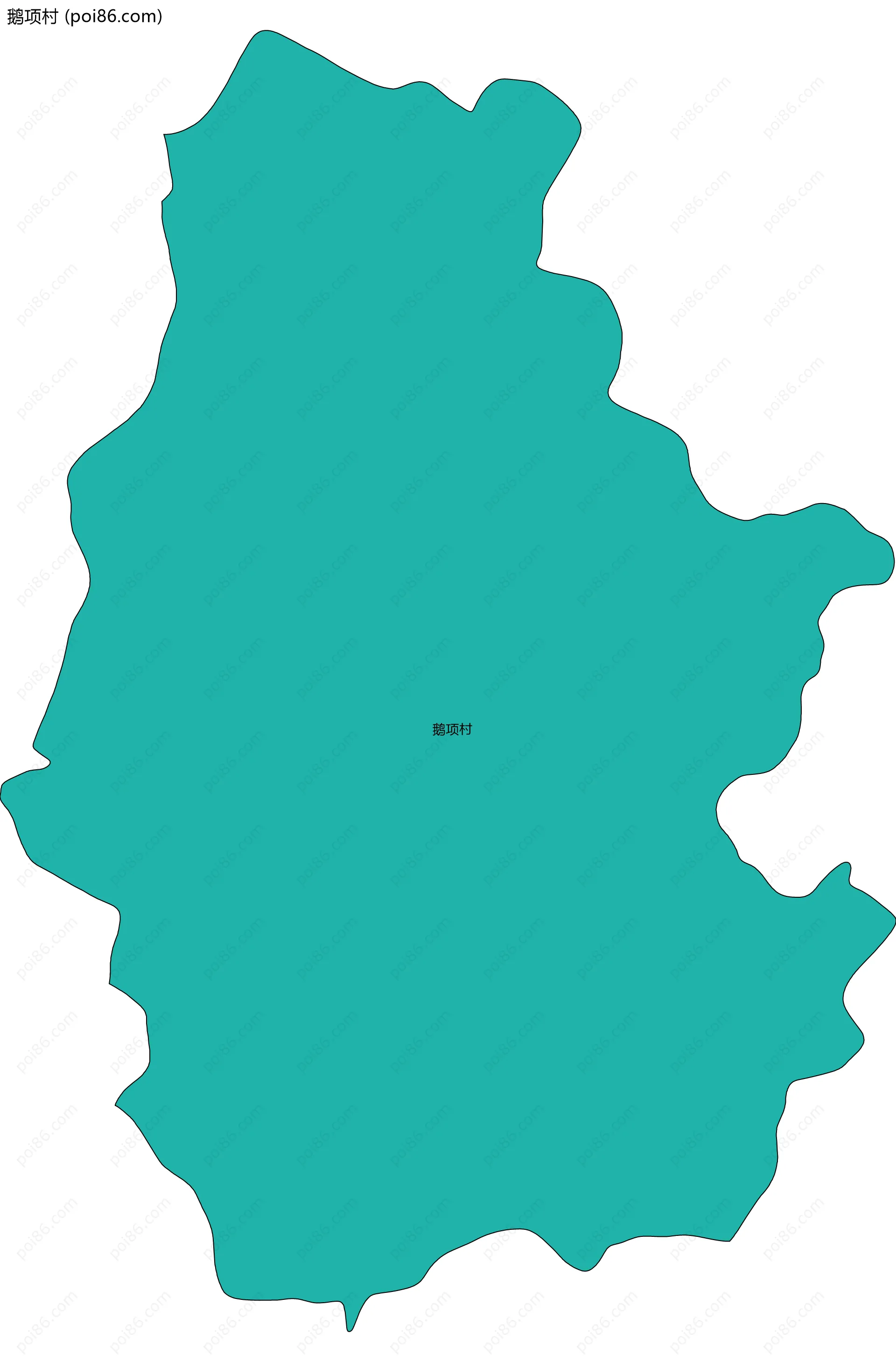 鹅项村边界地图