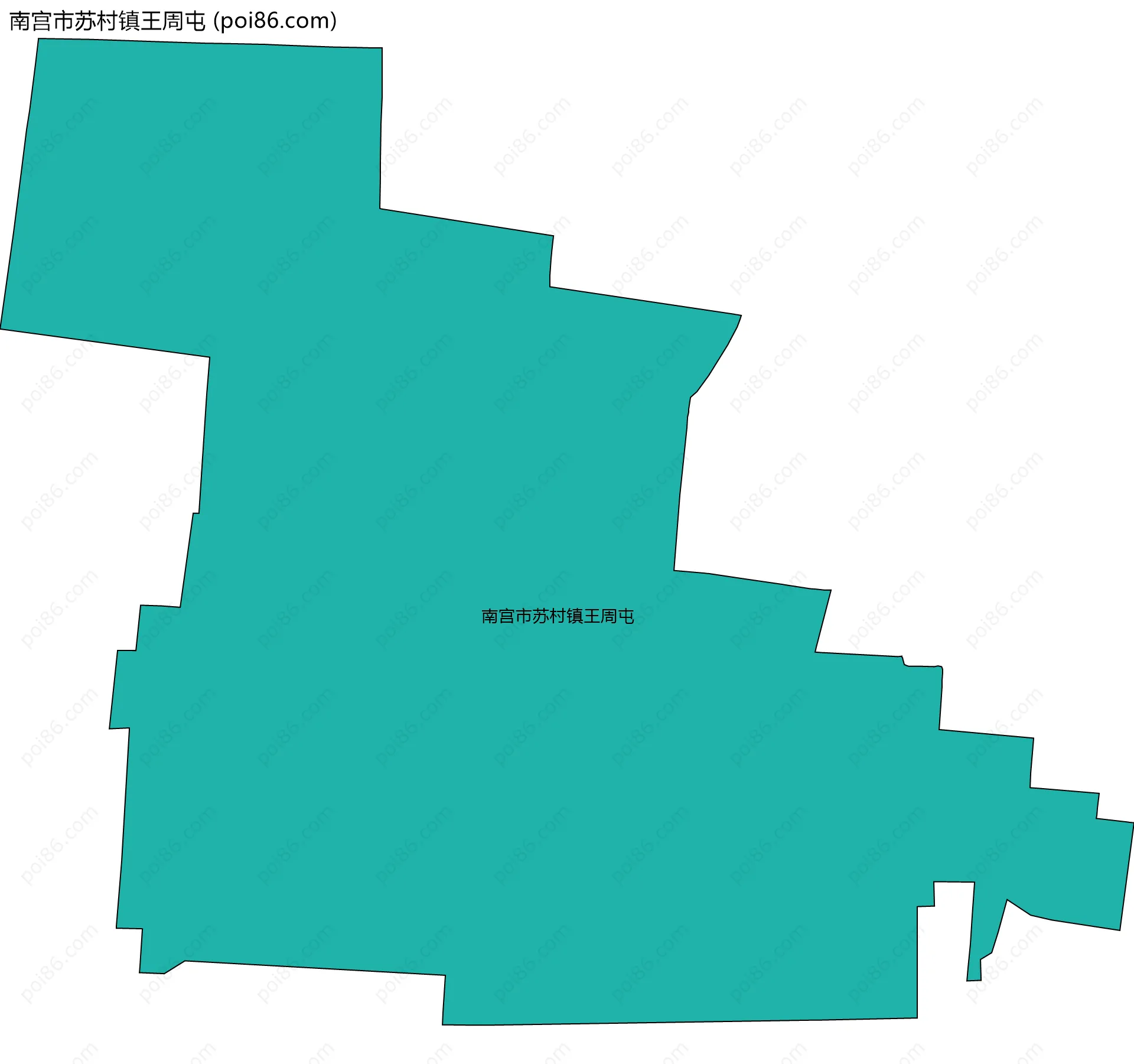 南宫市苏村镇王周屯边界地图