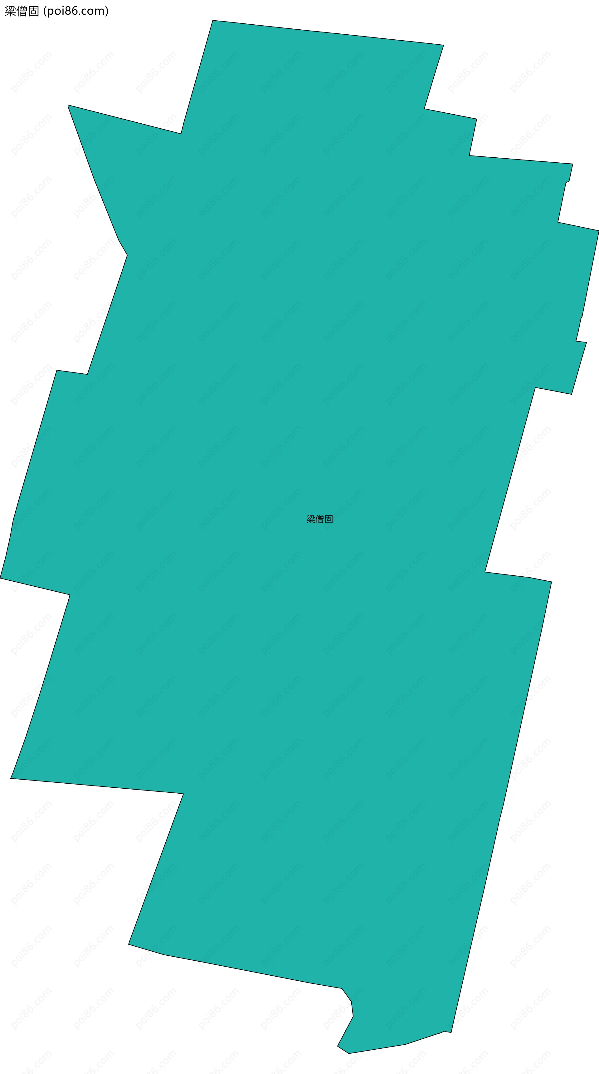 梁僧固边界地图