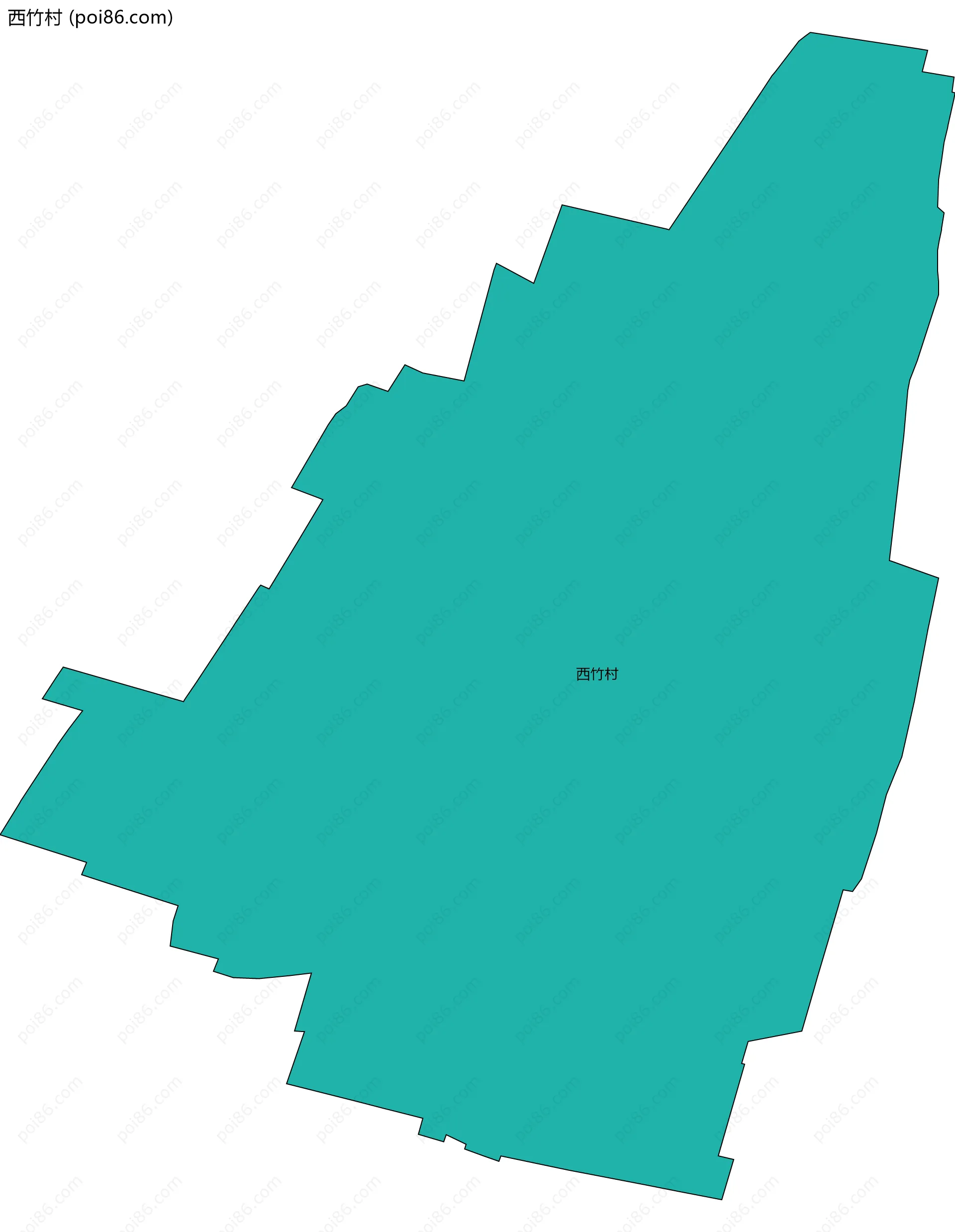 西竹村边界地图
