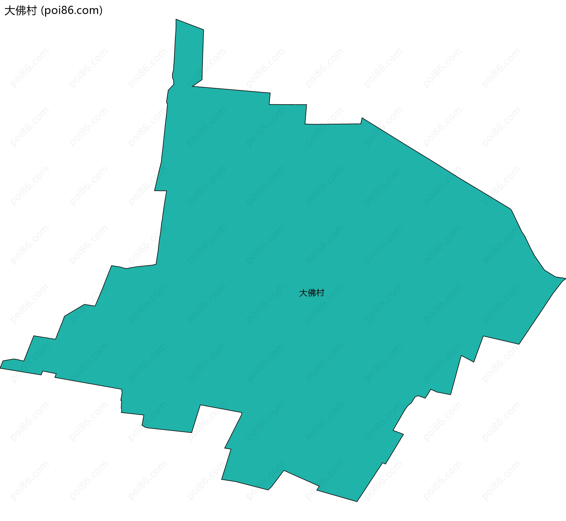 大佛村边界地图