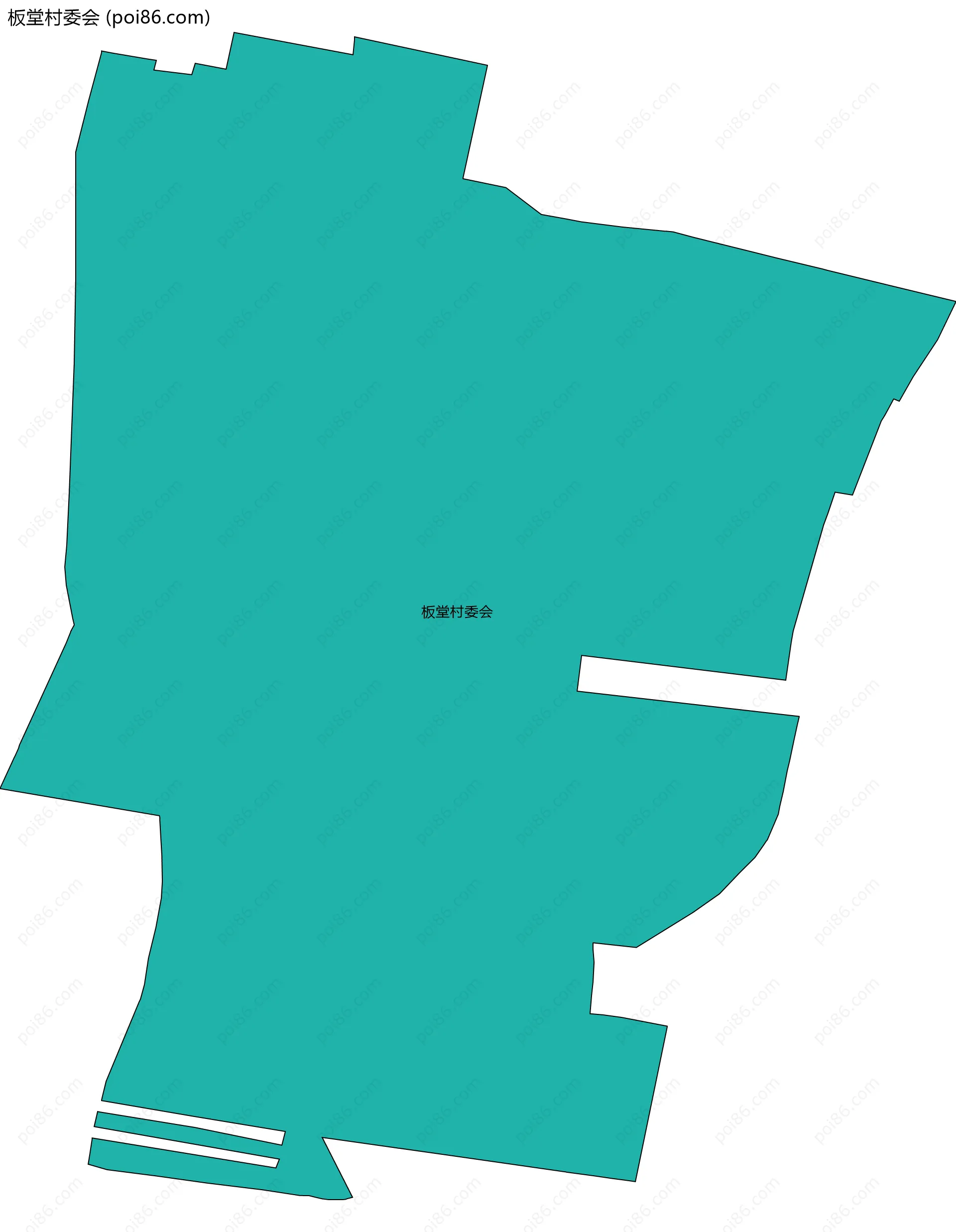 板堂村委会边界地图