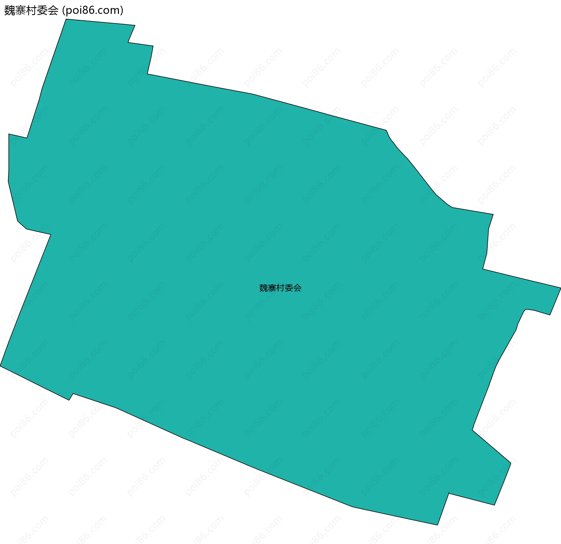 魏寨村委会边界地图