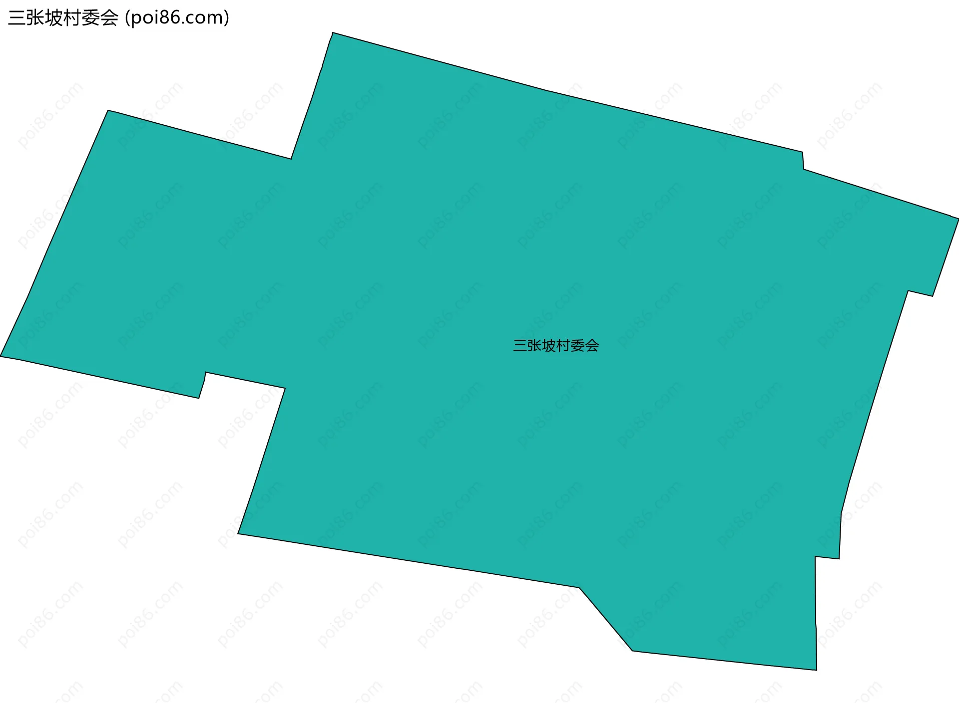 三张坡村委会边界地图