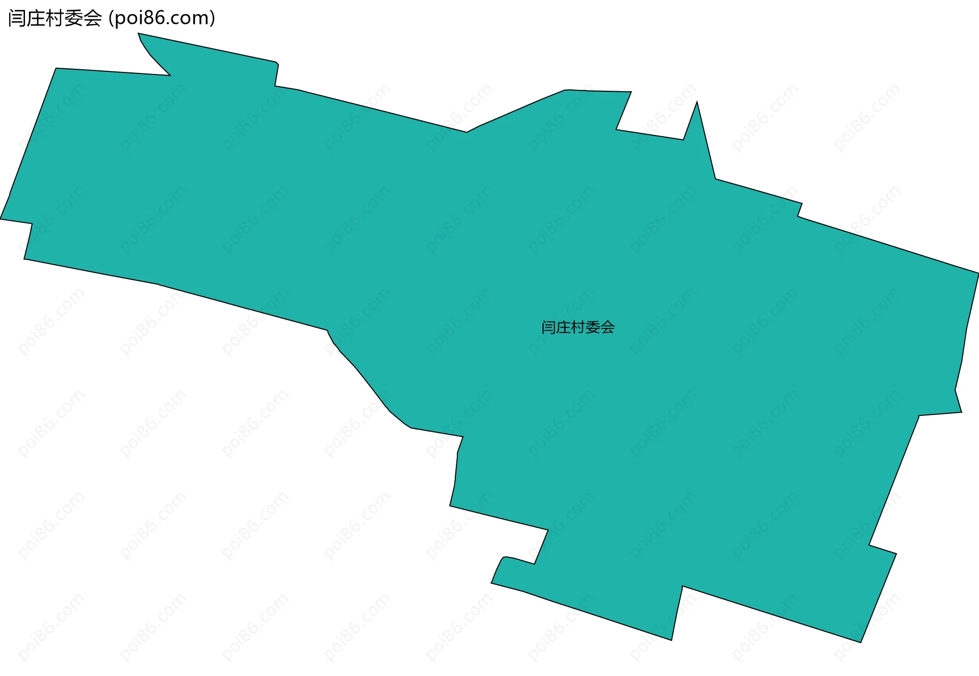闫庄村委会边界地图