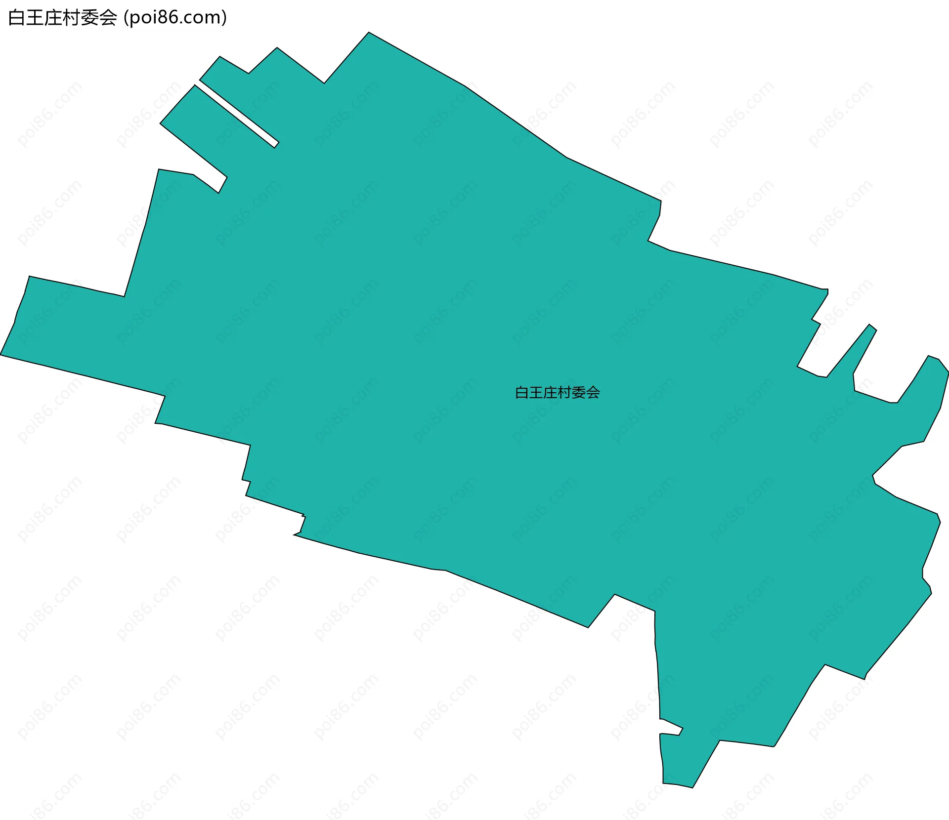 白王庄村委会边界地图