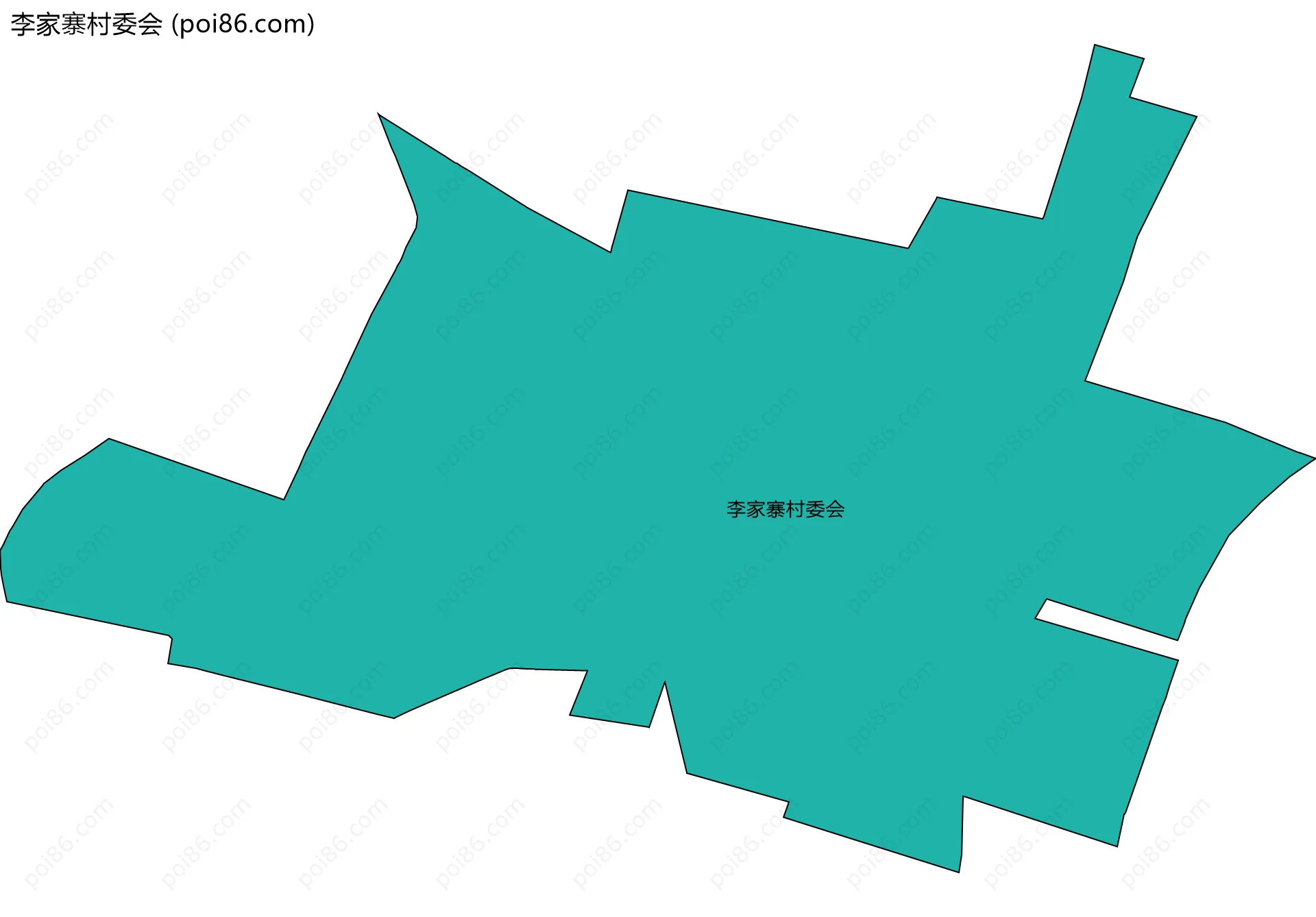 李家寨村委会边界地图