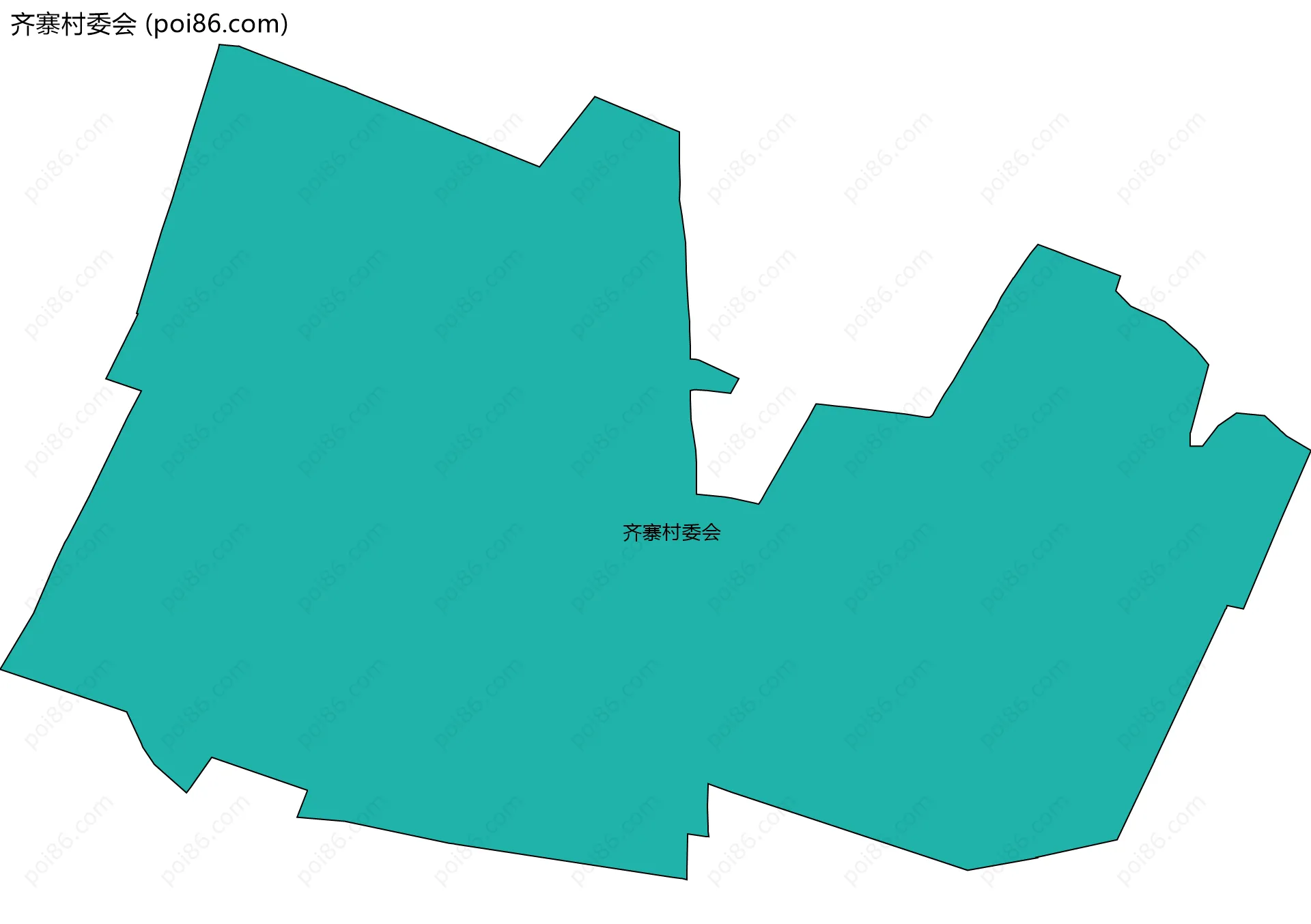 齐寨村委会边界地图