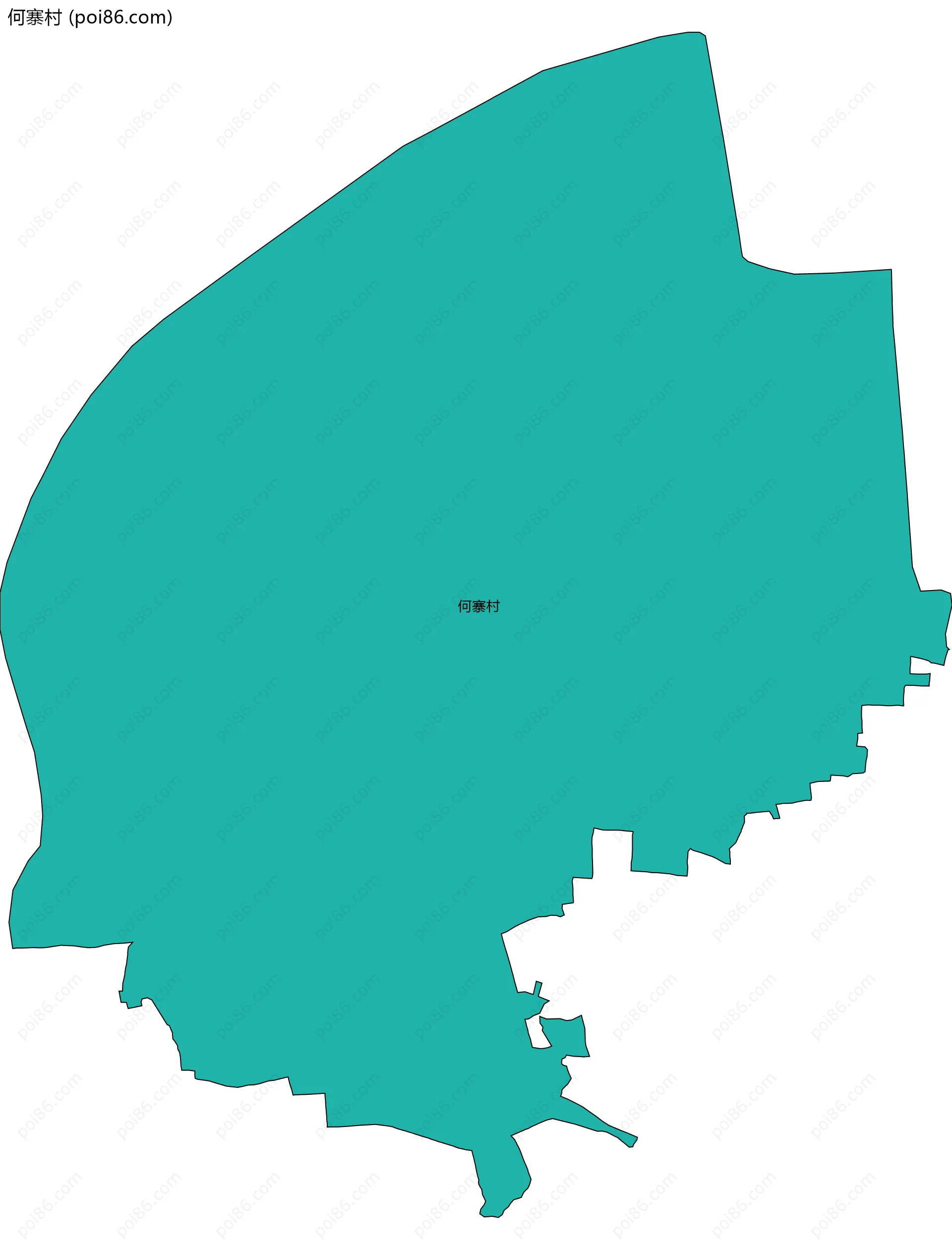 何寨村边界地图