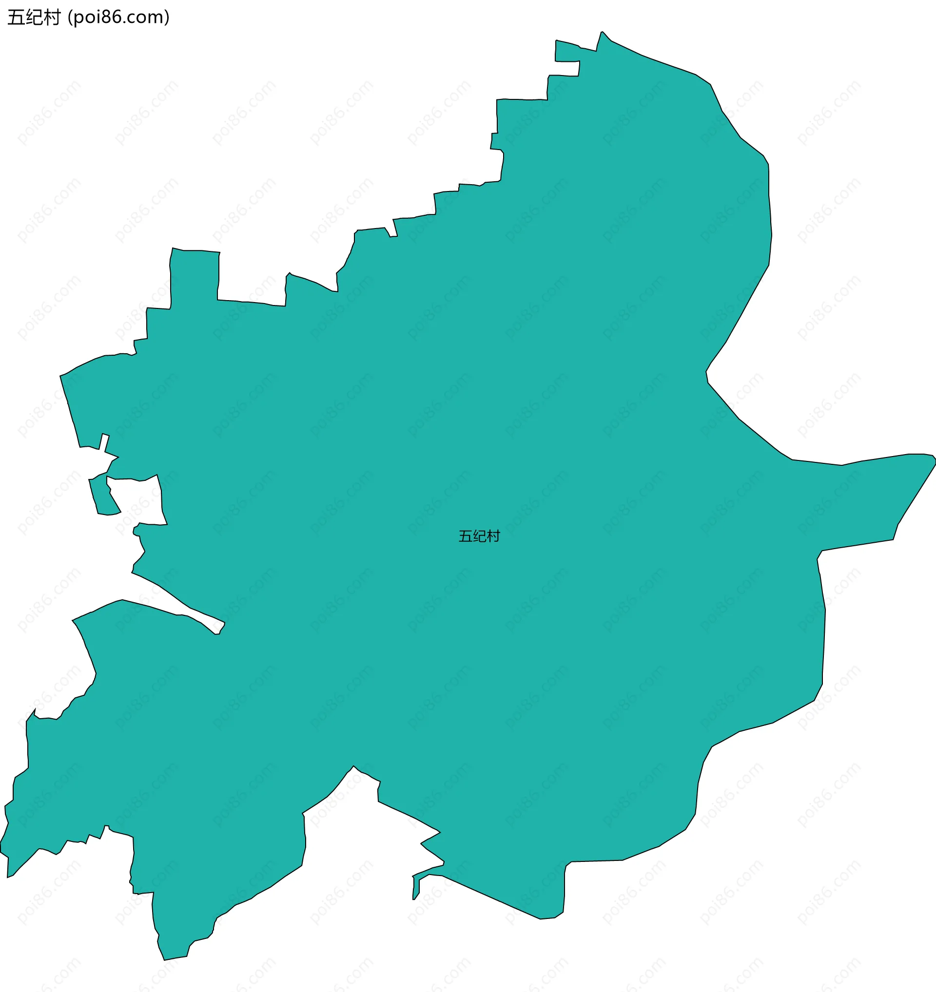 五纪村边界地图