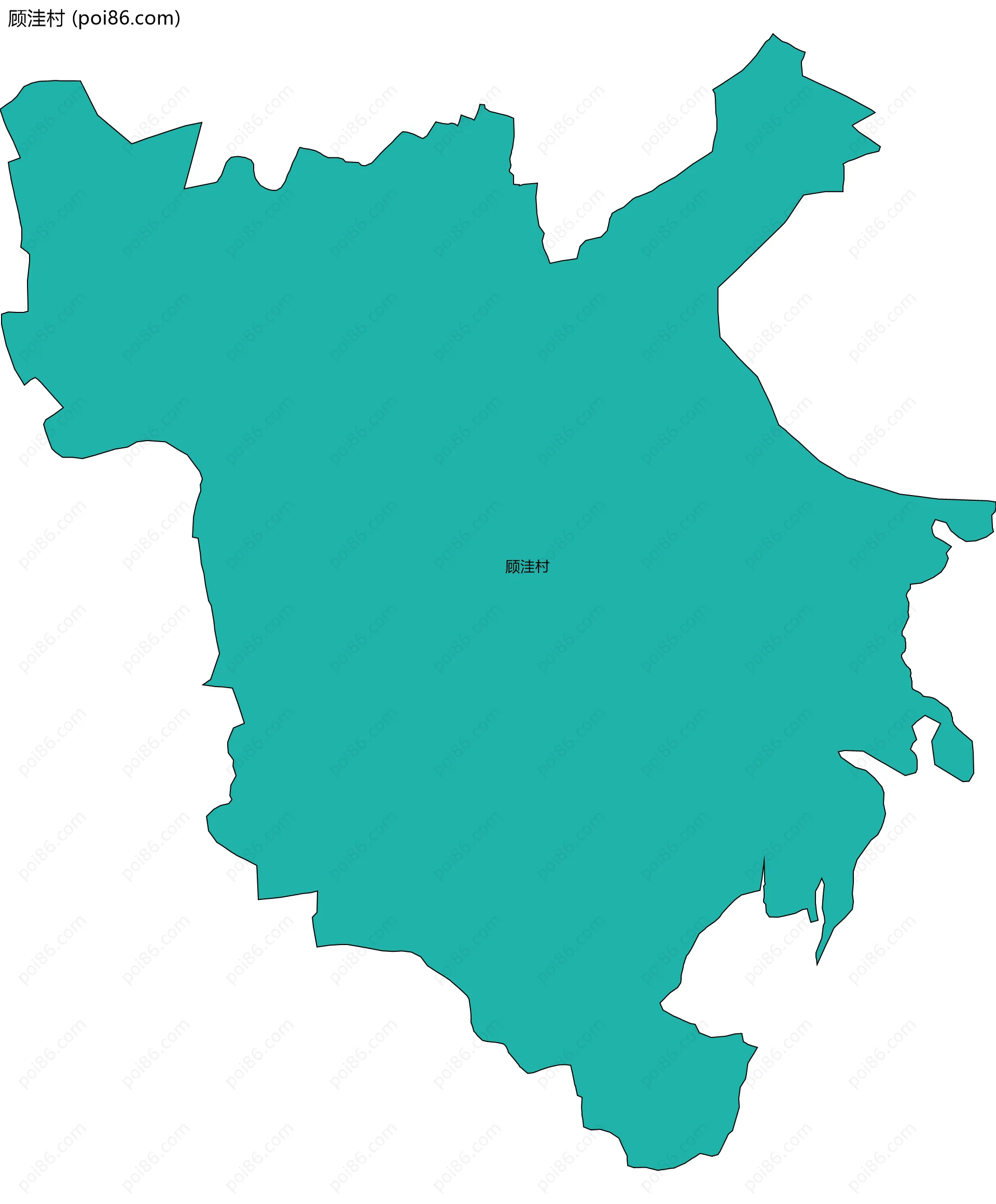 顾洼村边界地图