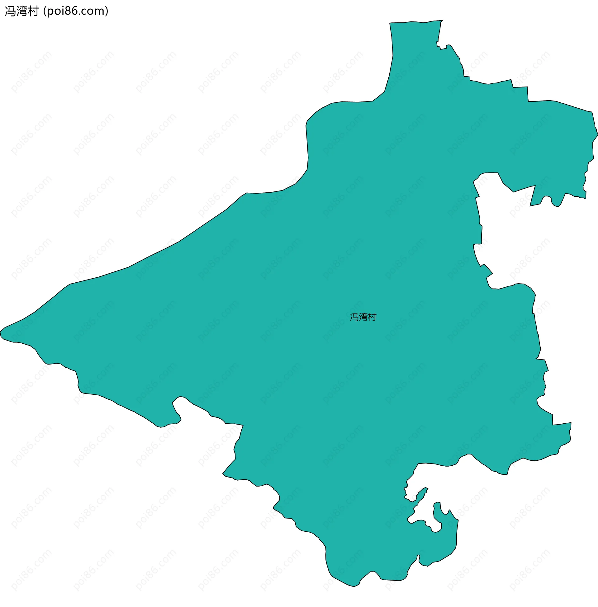 冯湾村边界地图
