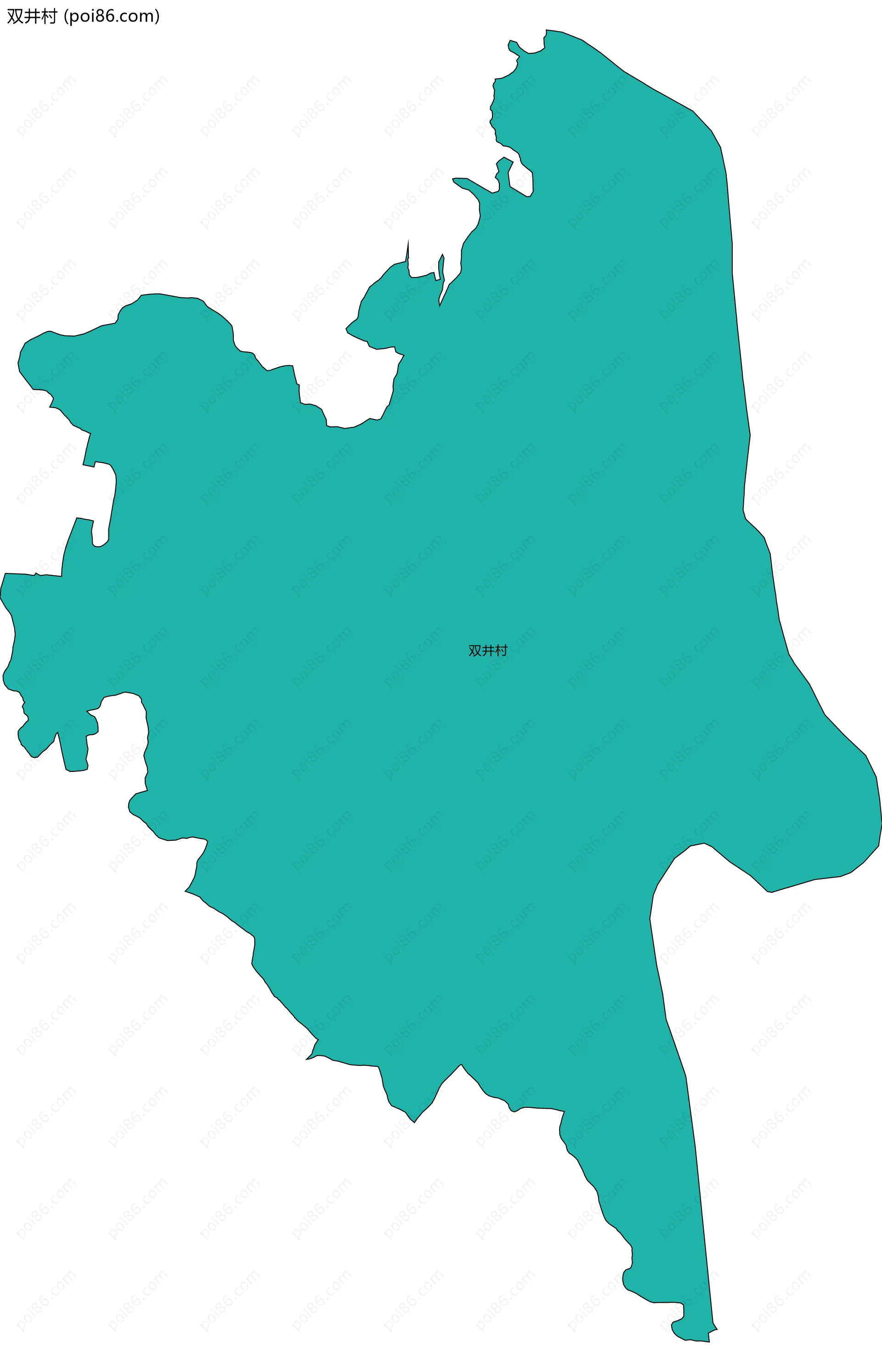 双井村边界地图