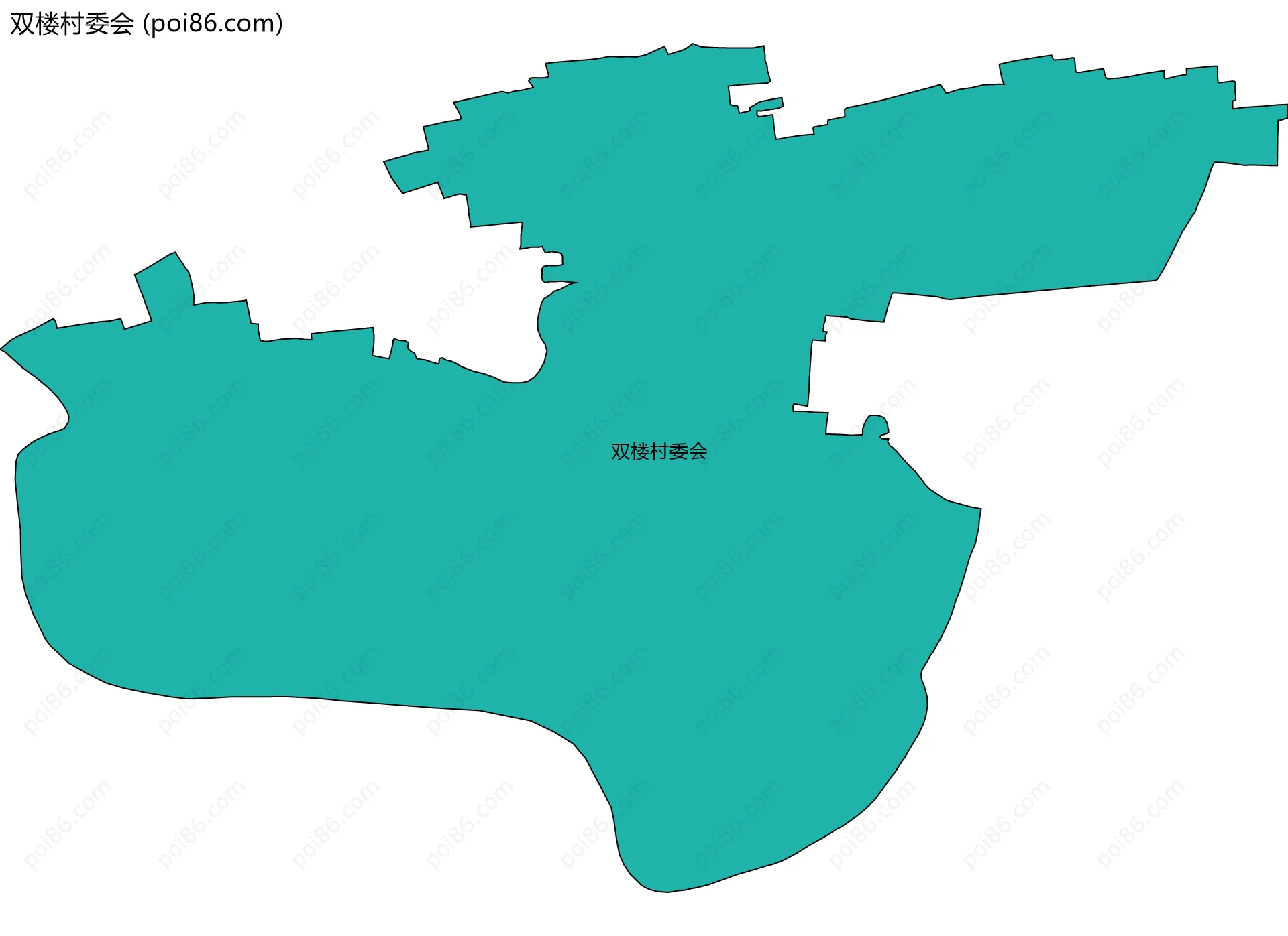 双楼村委会边界地图