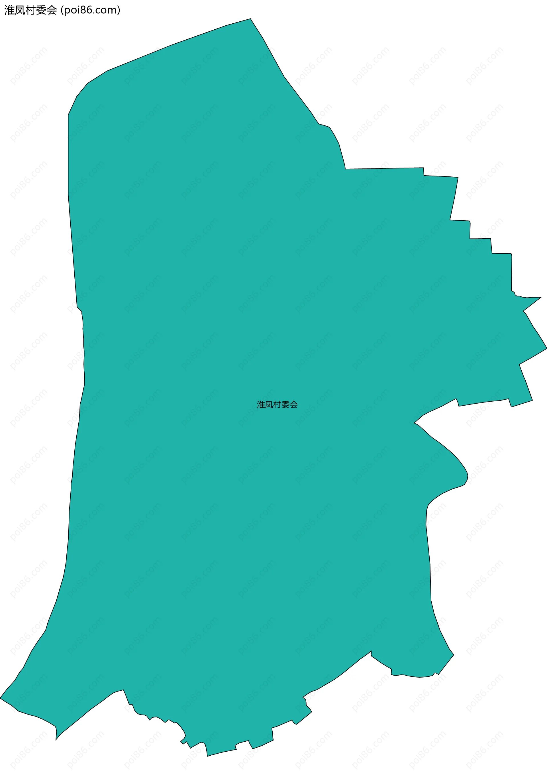 淮凤村委会边界地图